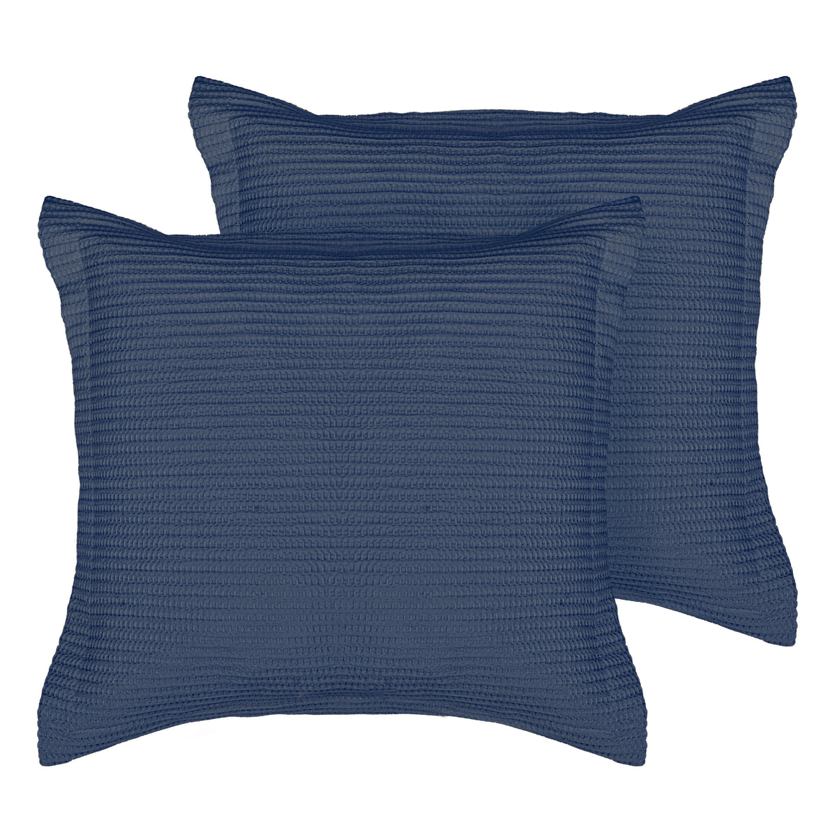 Cloud Waffle Euro Sham set of 2 - charcoal color