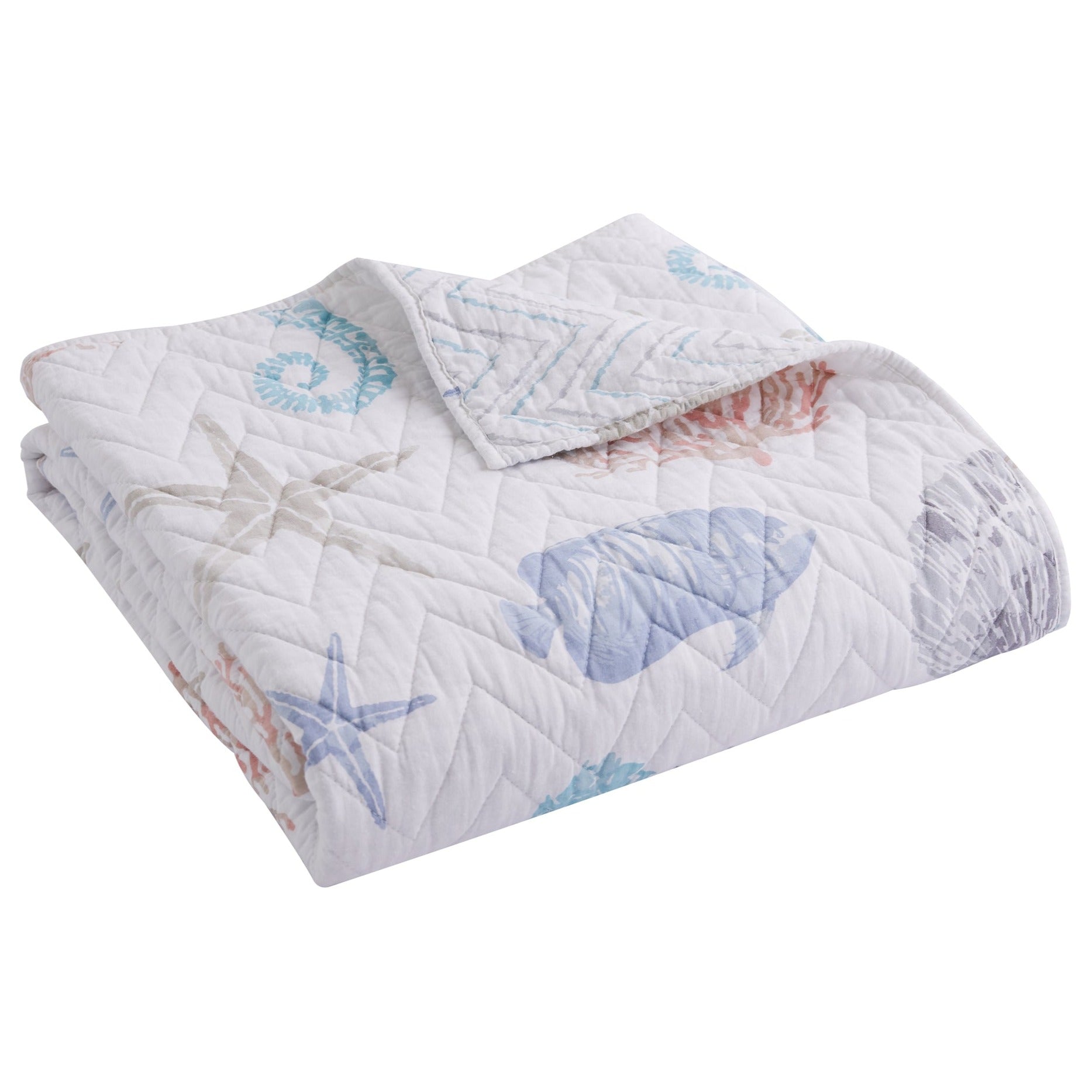 Blue Sea Quilted Throw