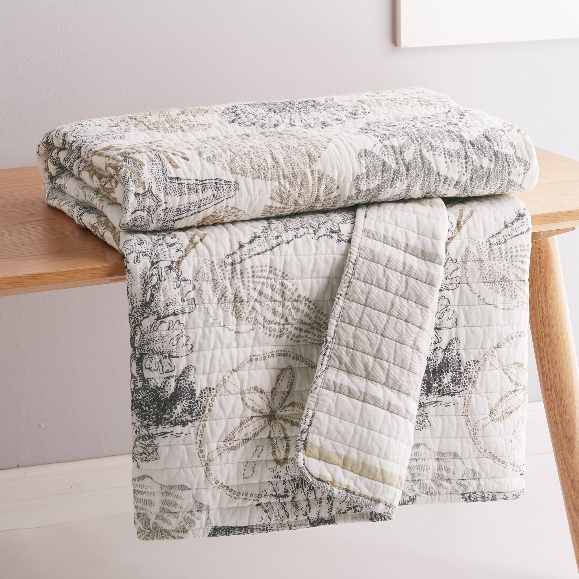 Caspian Sea Quilted Throw