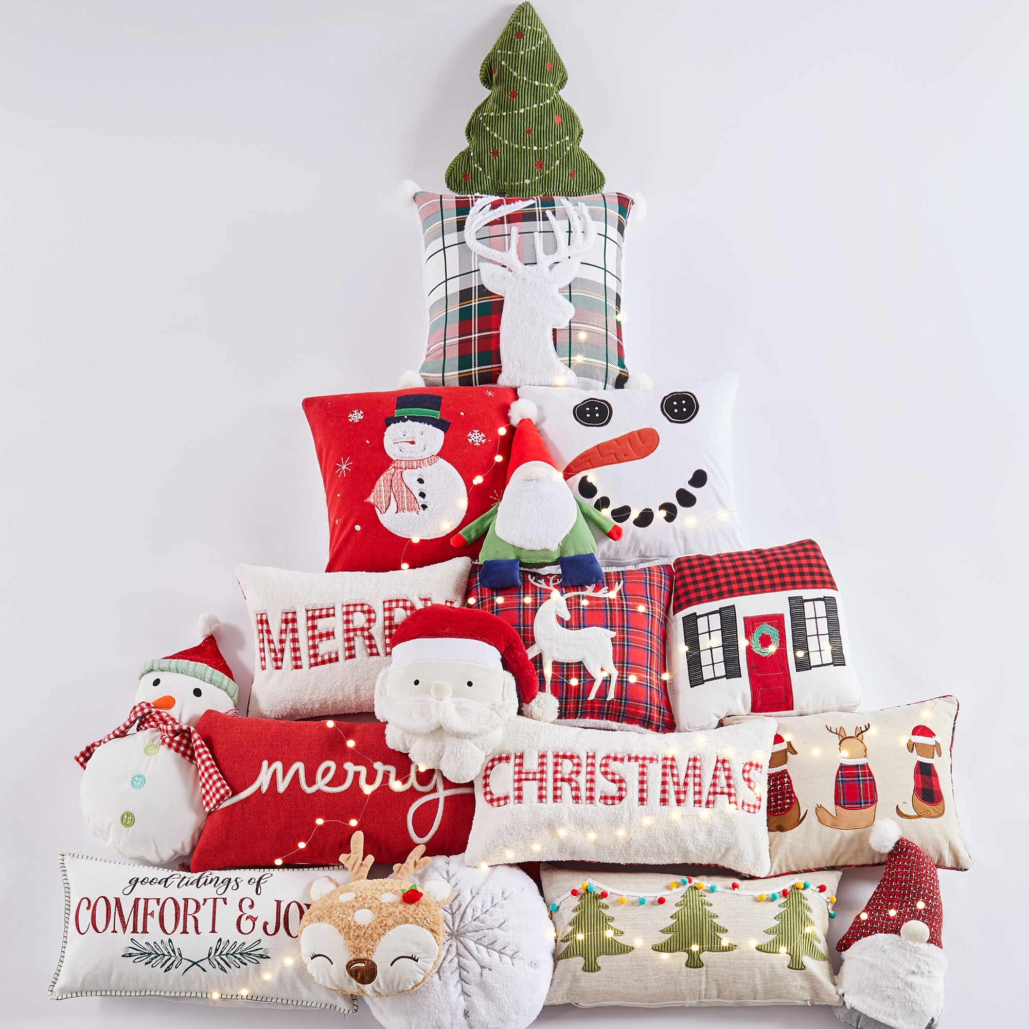 Tidings Christmas Decorative Pillows