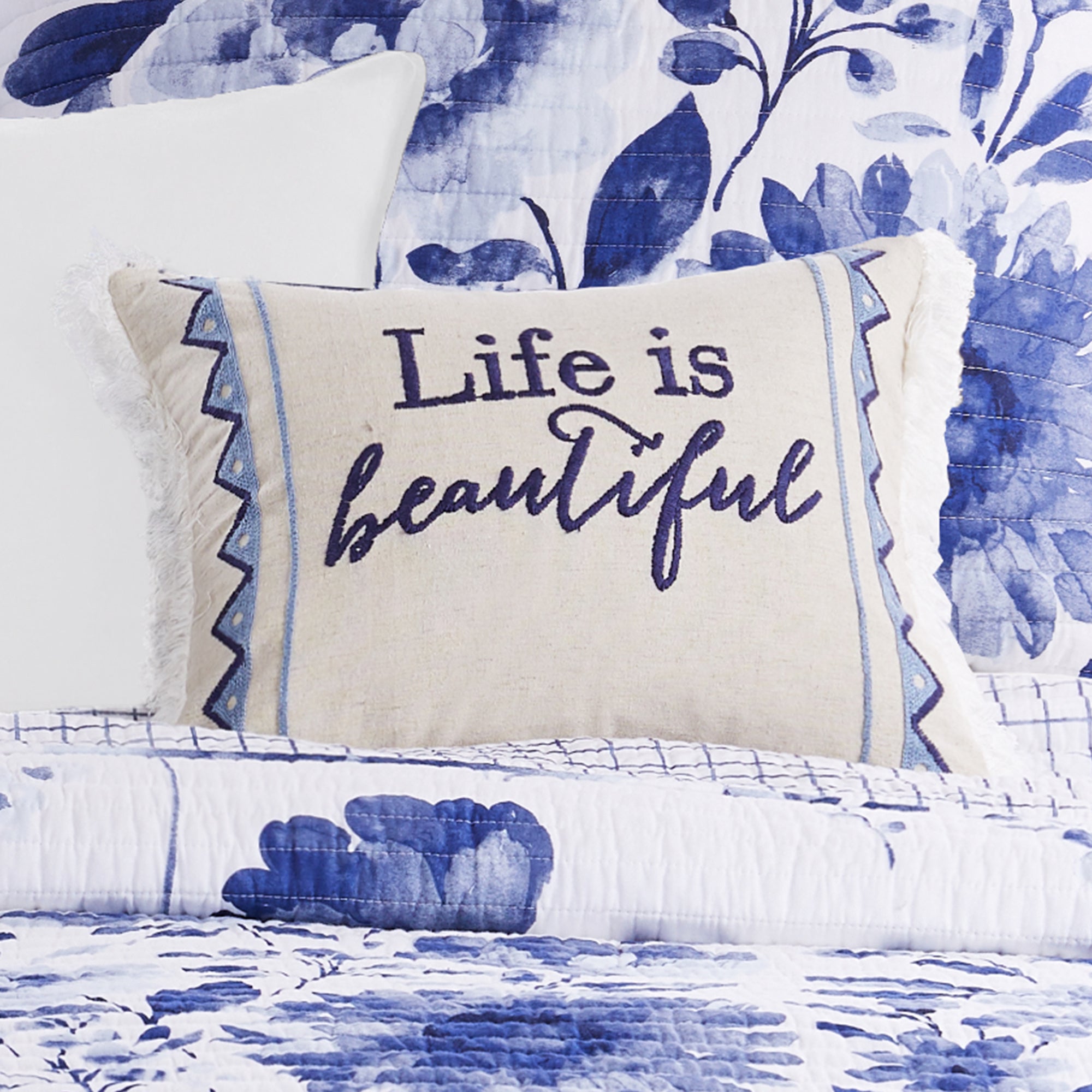 Riella Garden Life Is Beautiful Pillow