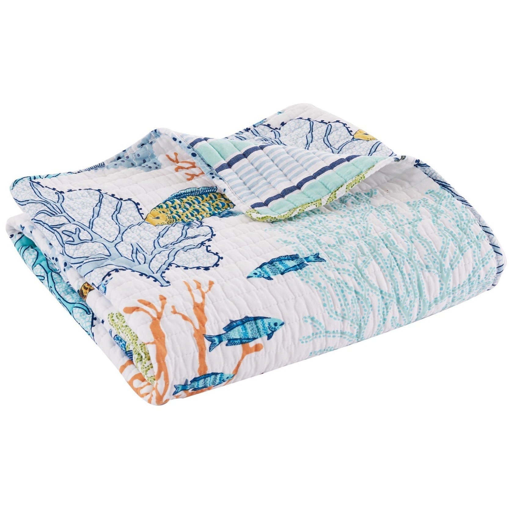 Deep Sea Multicolor Quilted Throw