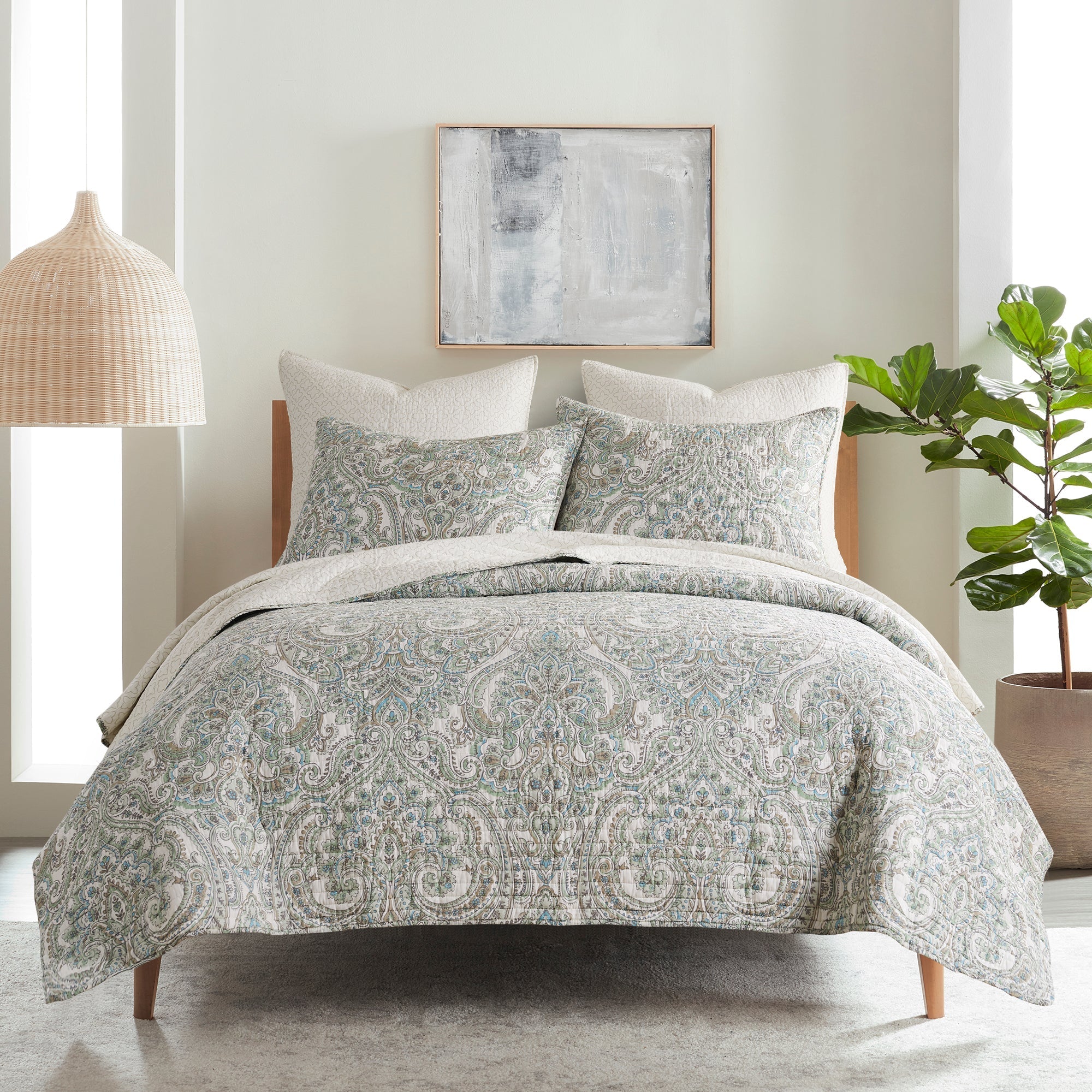 Assisi Mint Quilt Set