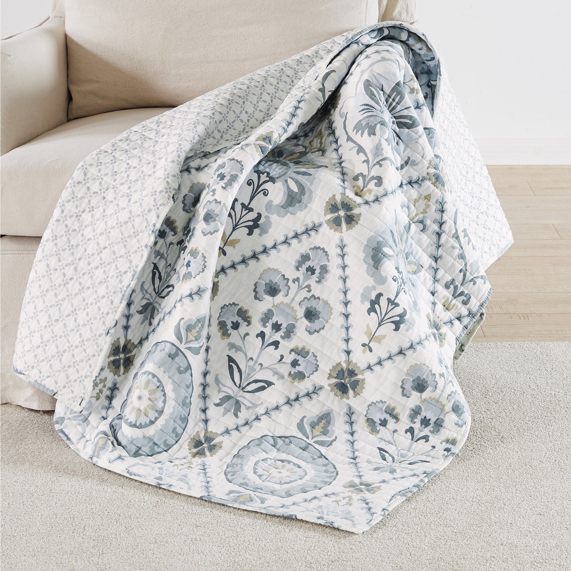Maeve Neutral Quilted Throw