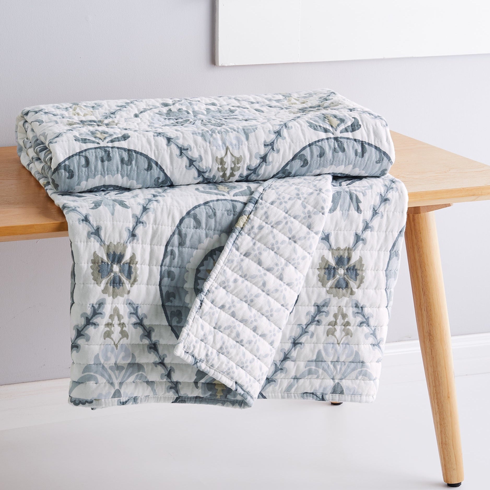 Maeve Neutral Quilted Throw