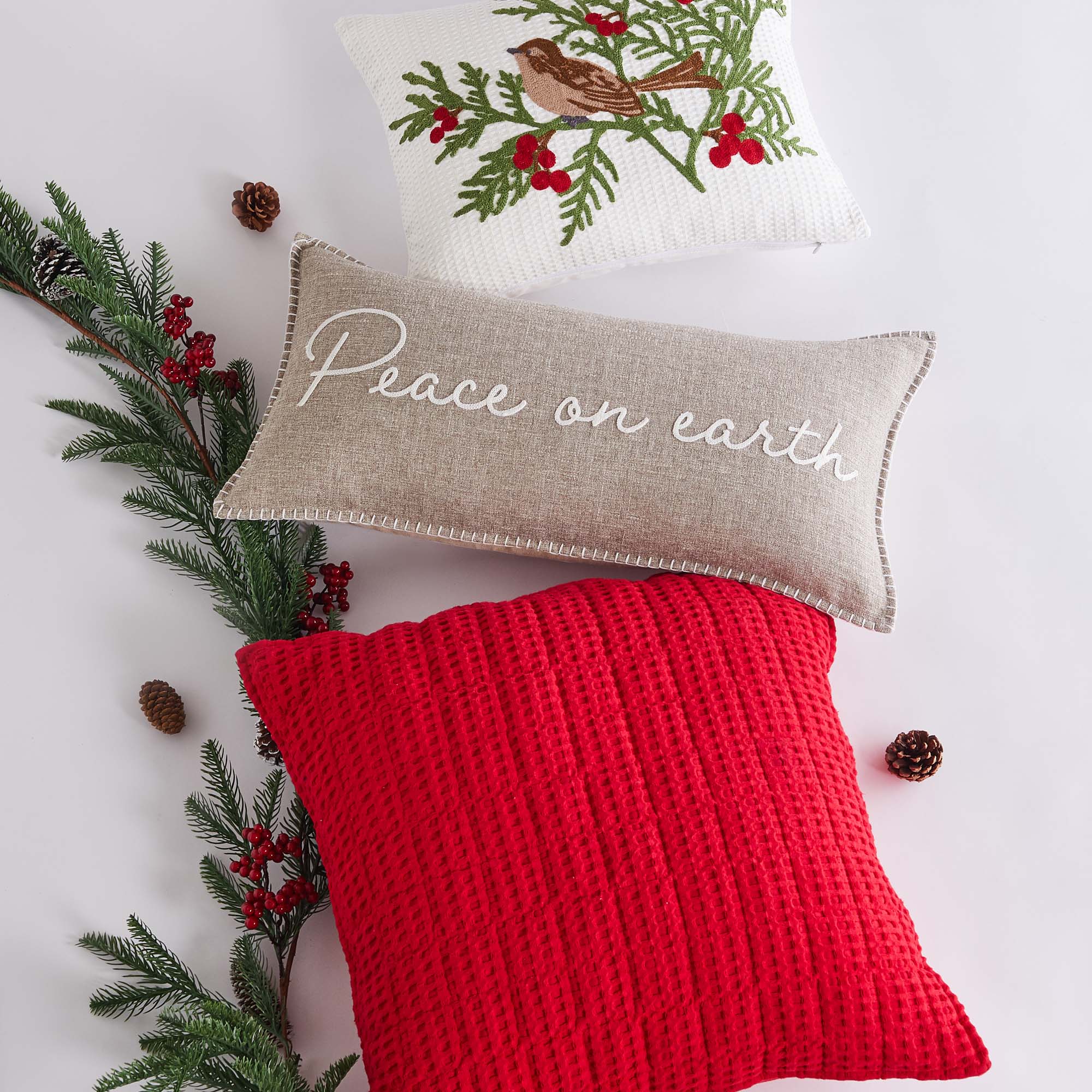 Winterberry Forest Peace on Earth Pillow