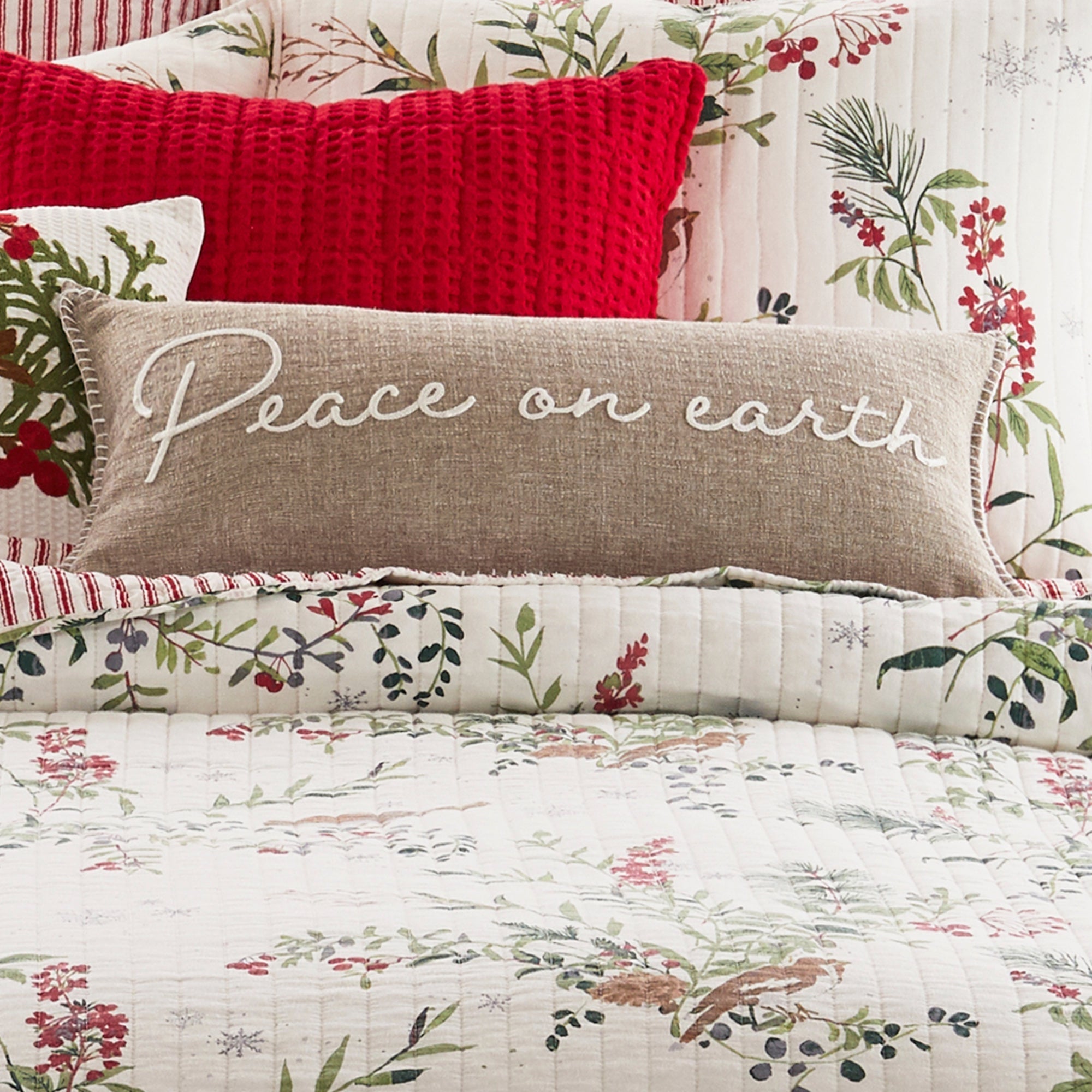 Winterberry Forest Peace on Earth Pillow