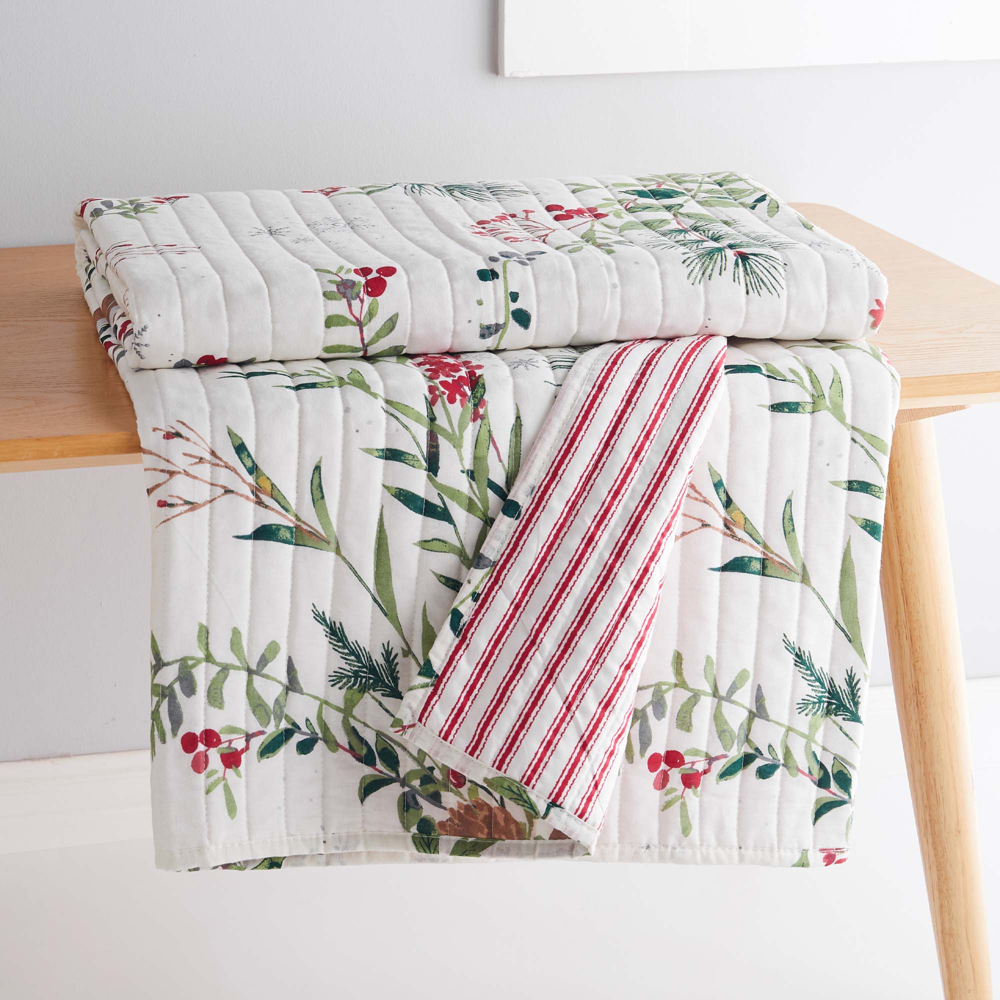 Winterberry Forest Quilted Throw