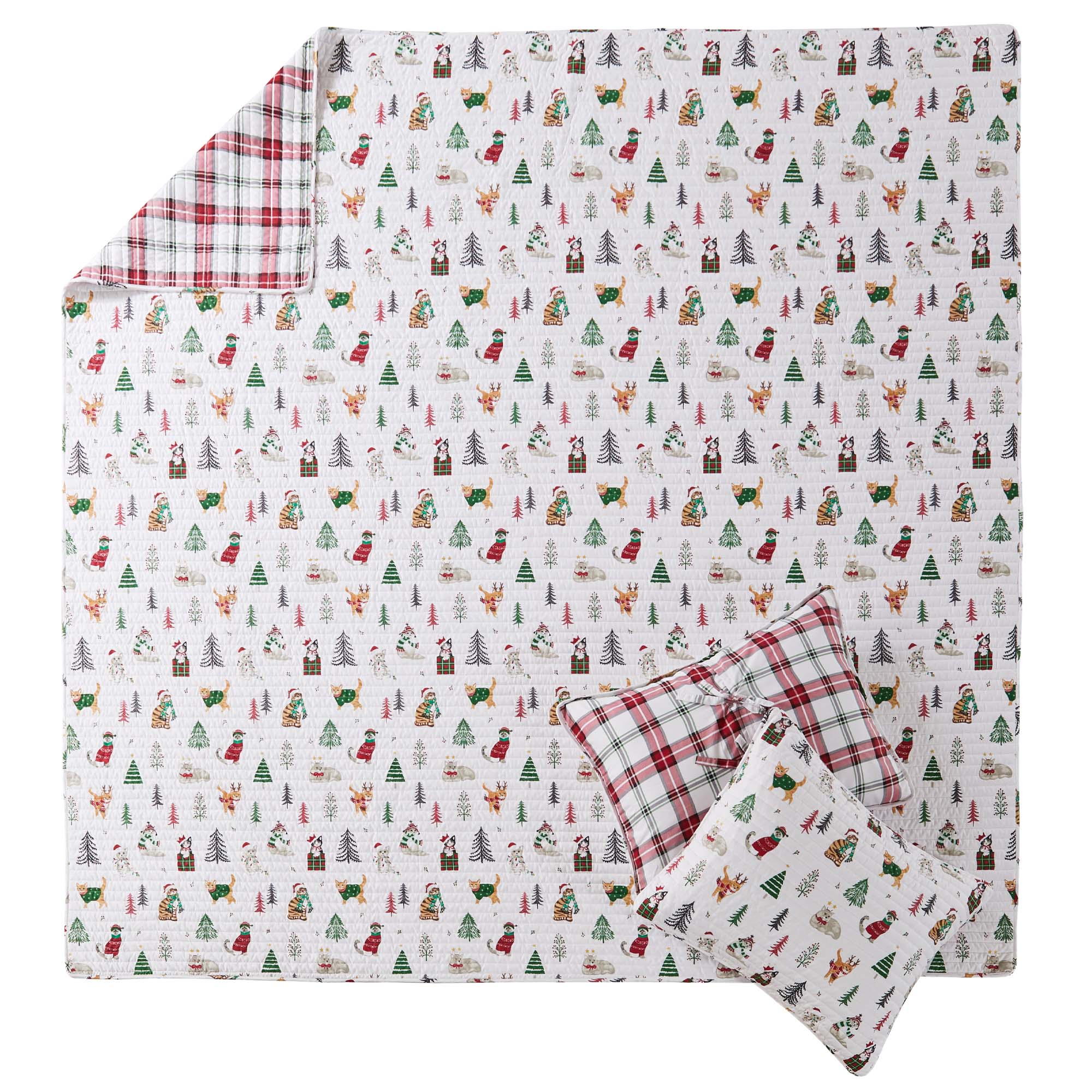Meowy Christmas Quilt Set