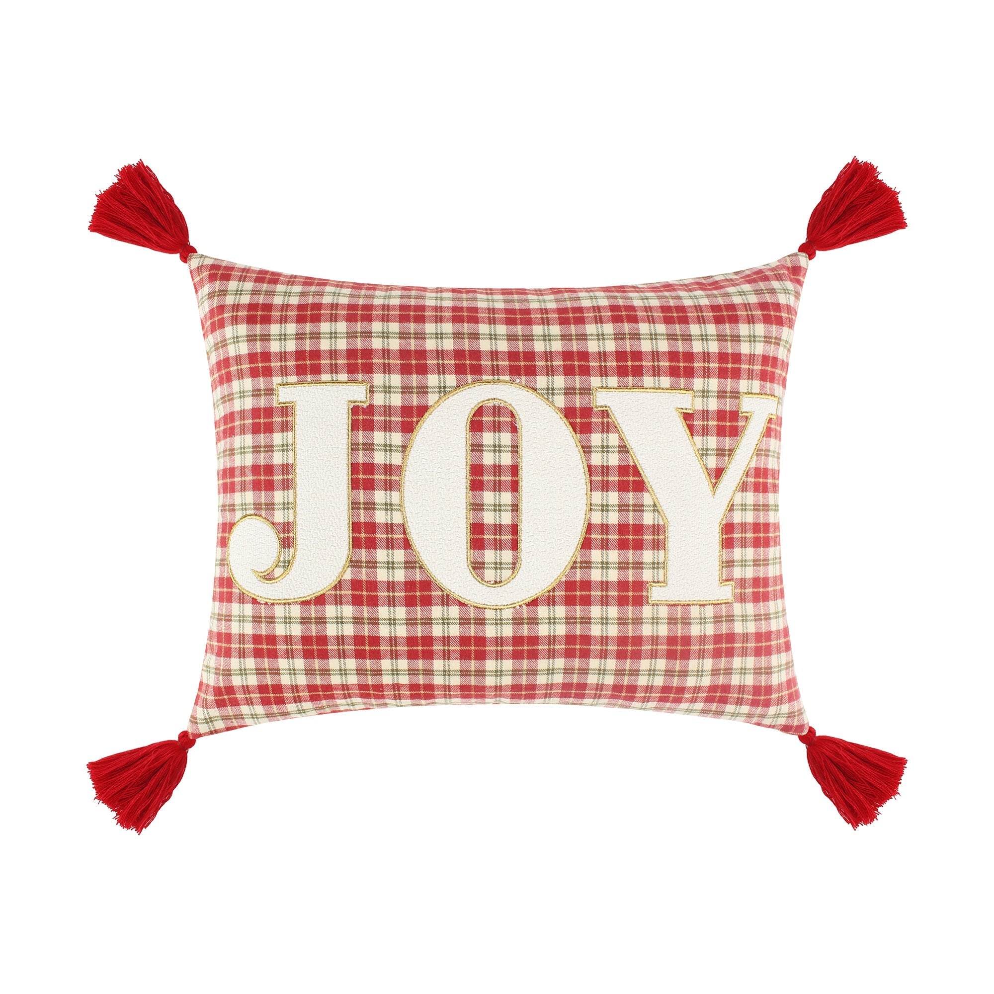 Levtex Home - Tinsel - Decorative Pillow (18X18in.) - We Wish You a Merry  Christmas - Green, Red, Brown, Yellow 