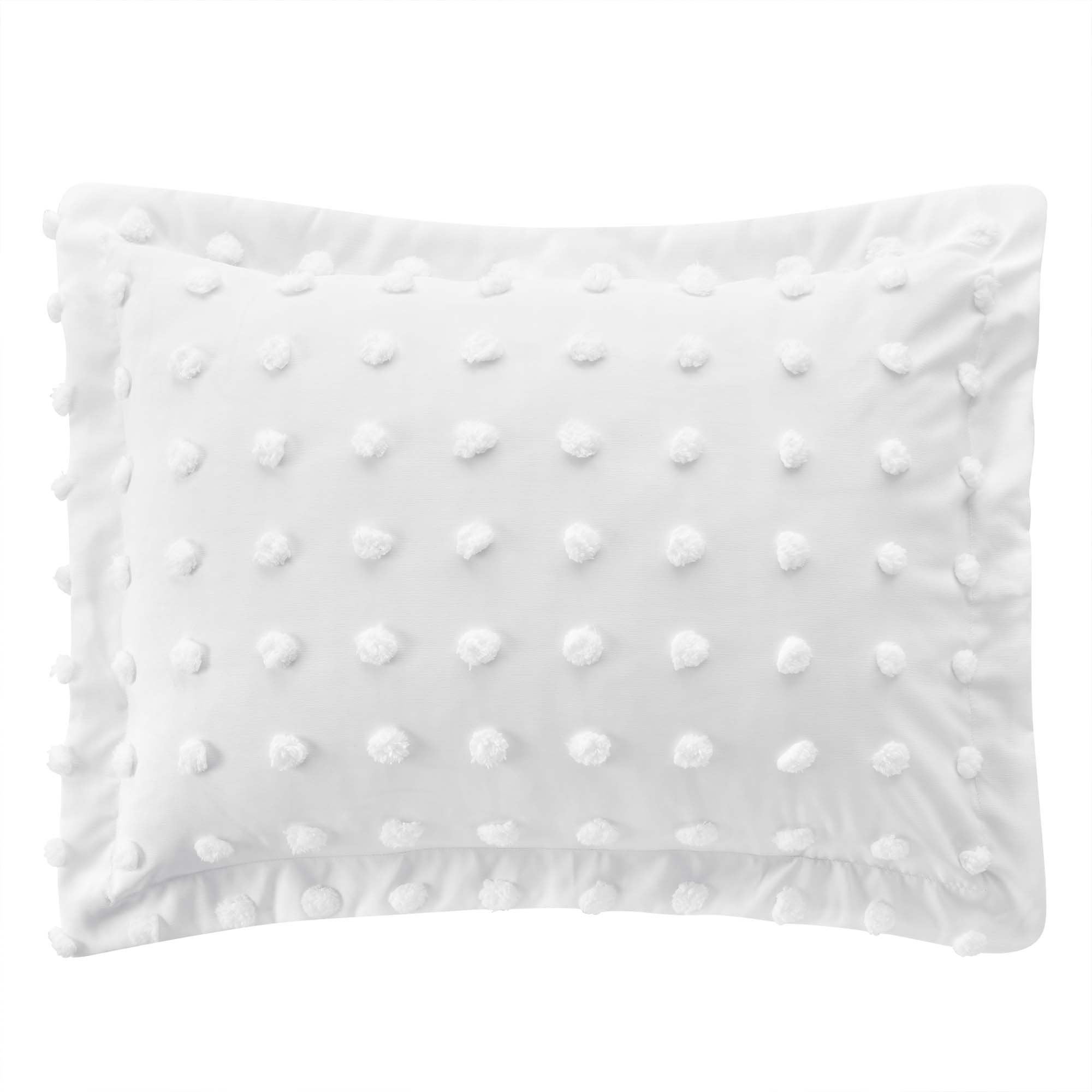 White Pom Pom Comforter Set