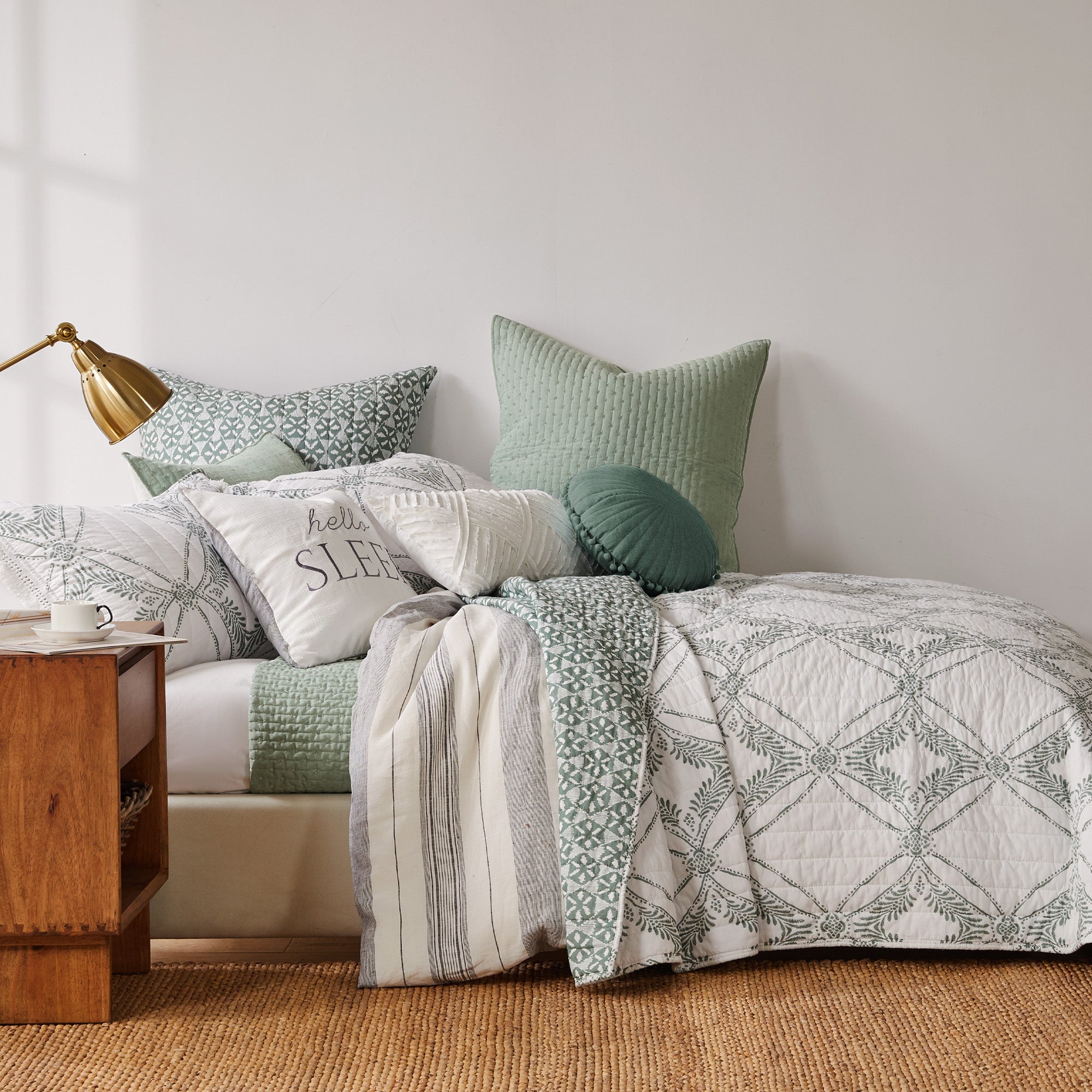 Kemala Sage Quilt Set