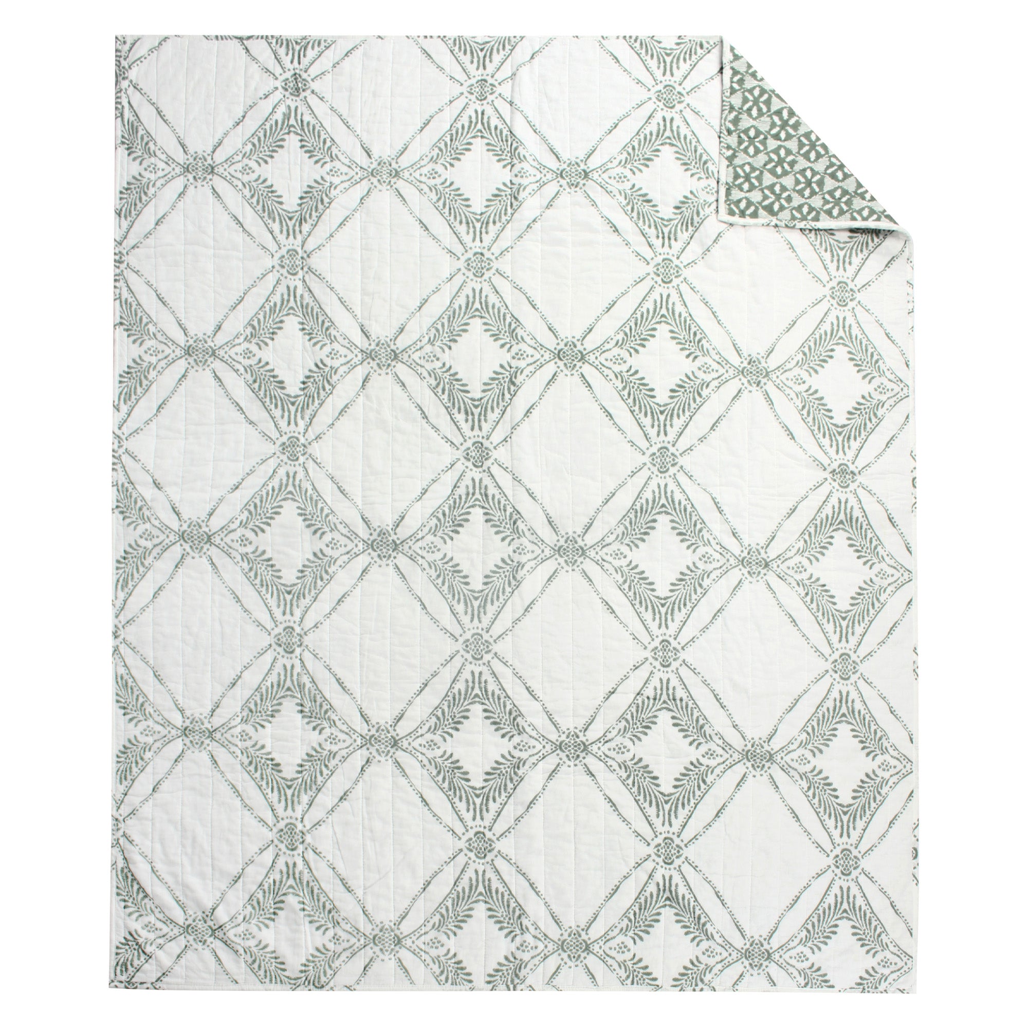 Kemala Sage Quilted Throw