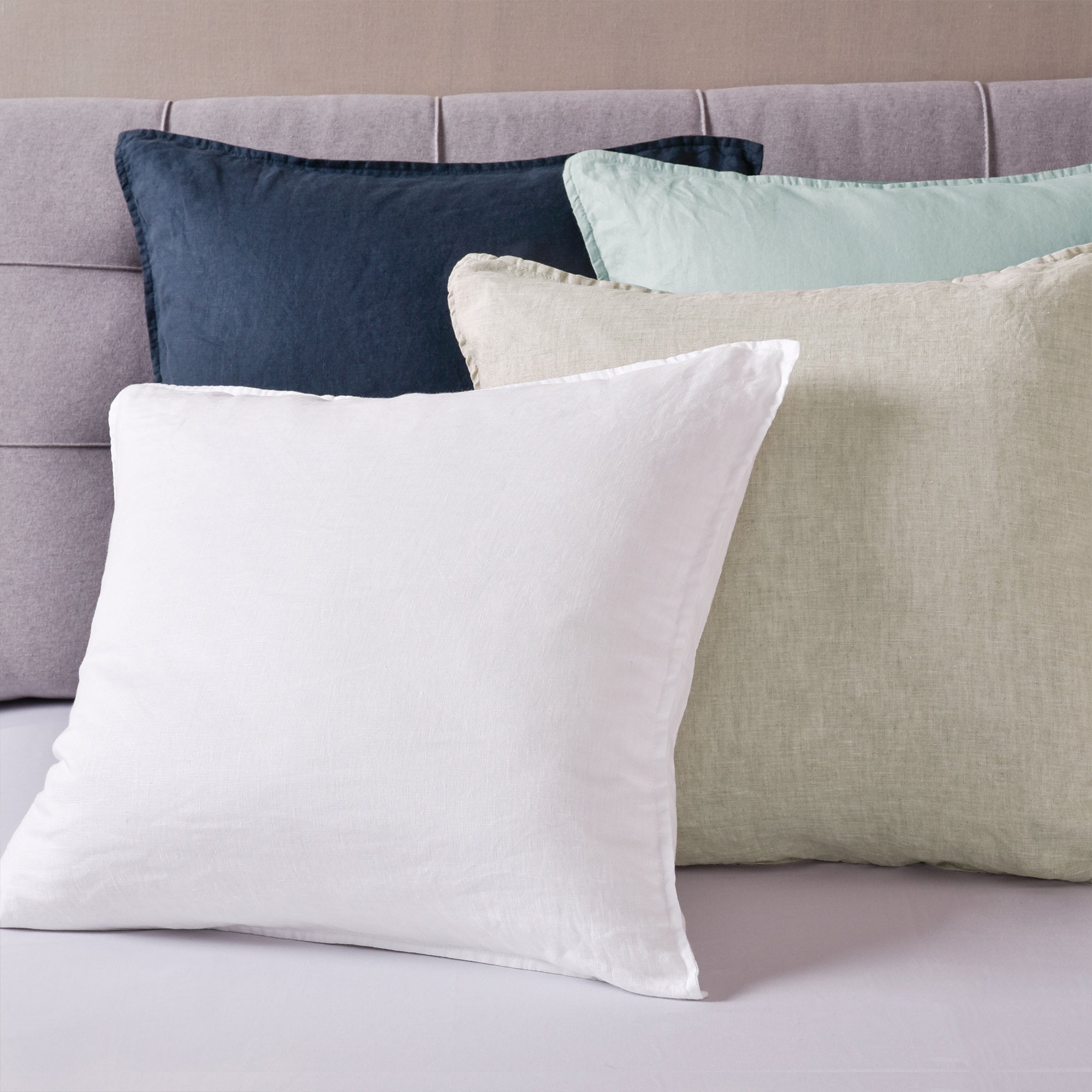Washed Linen Square Pillow Cover- Set of 2