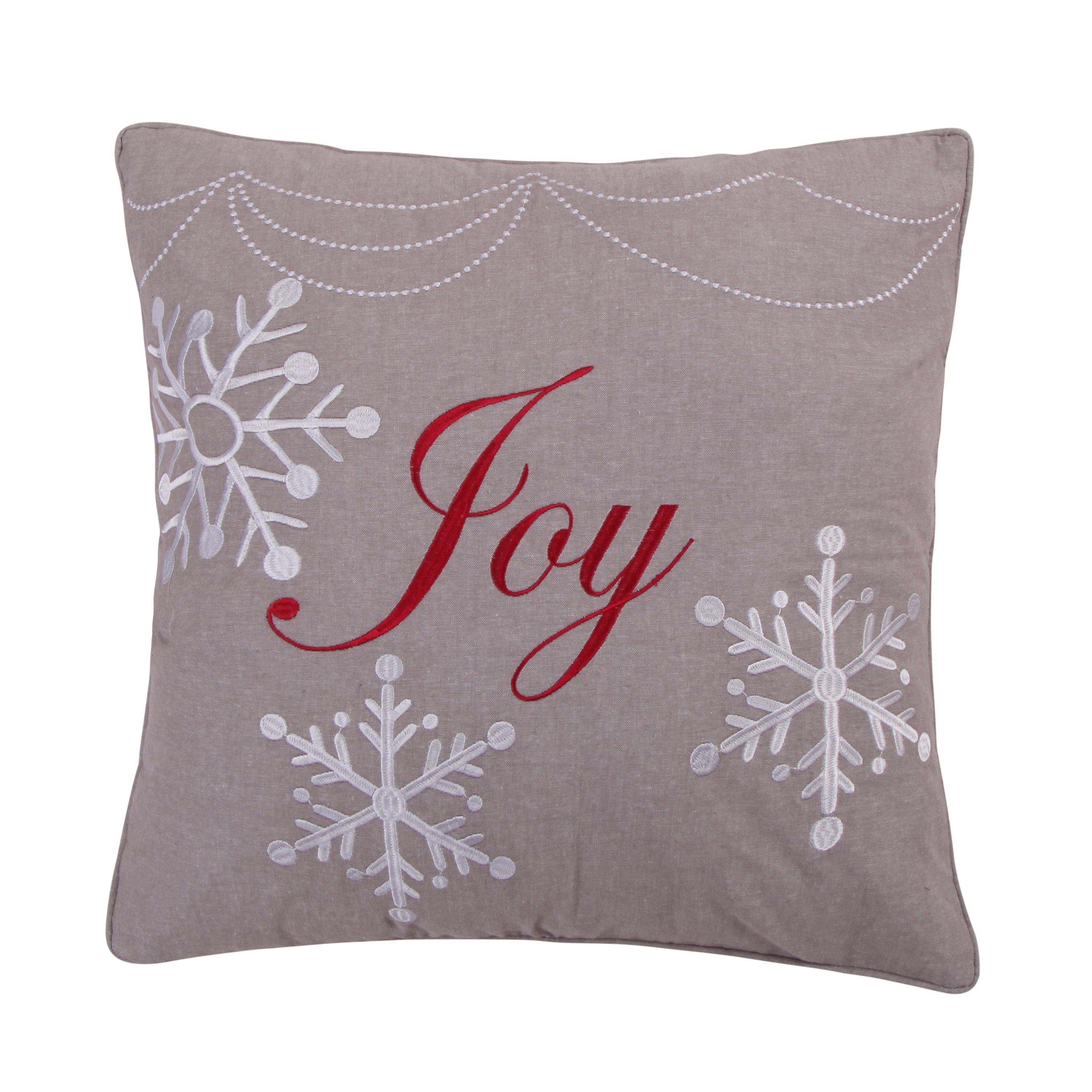 Levtex Home Let It Snow Sparkle Xmas Pom Pillow