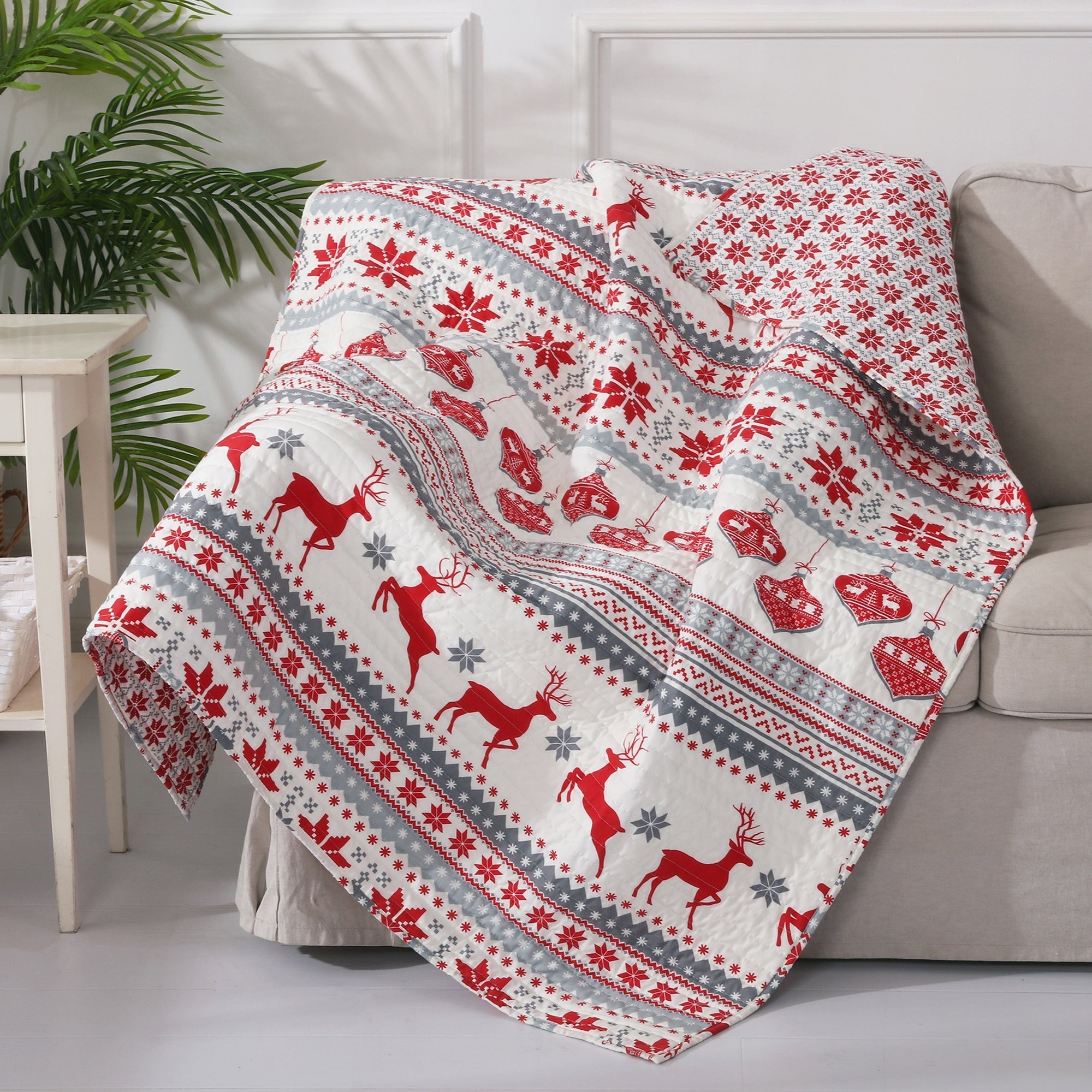 Silent Night Quilted Throw