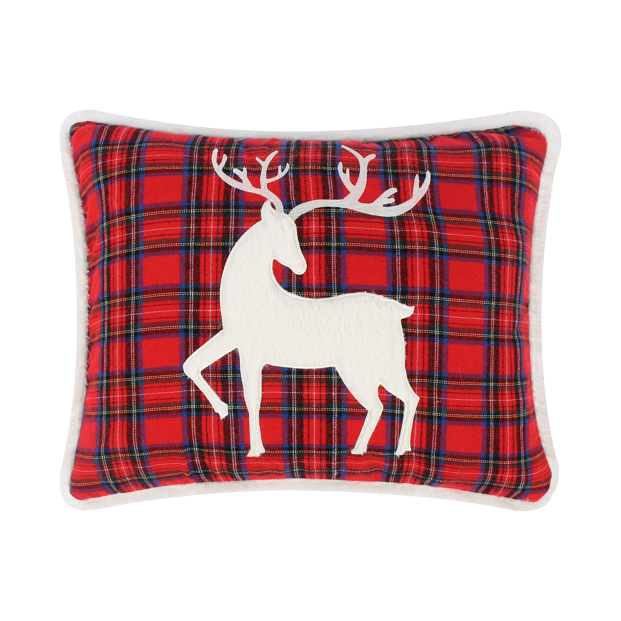 Tatum Pines Fur Deer Appliqued Pillow