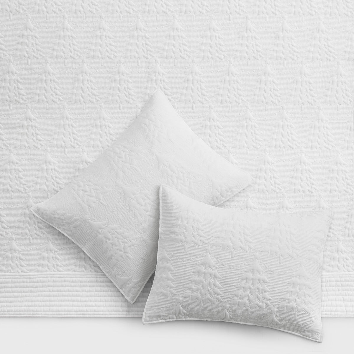 Levtex Home O Christmas Tree White Twin Quilt Set Cotton Levtex Home