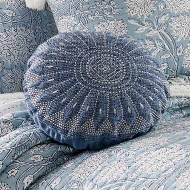Levtex Home Adare Blue Round Pillow