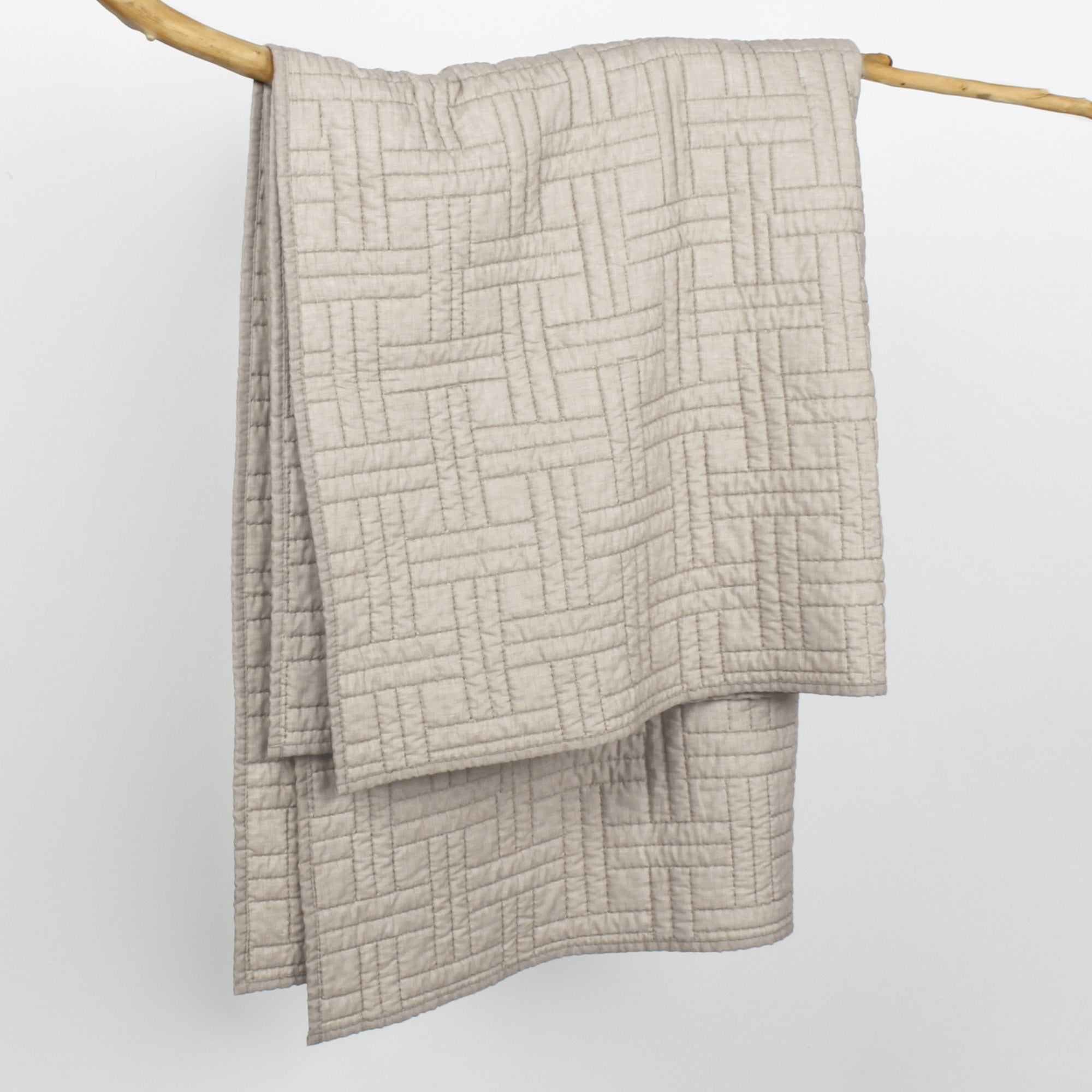 Melange Stitch Quilted Throw