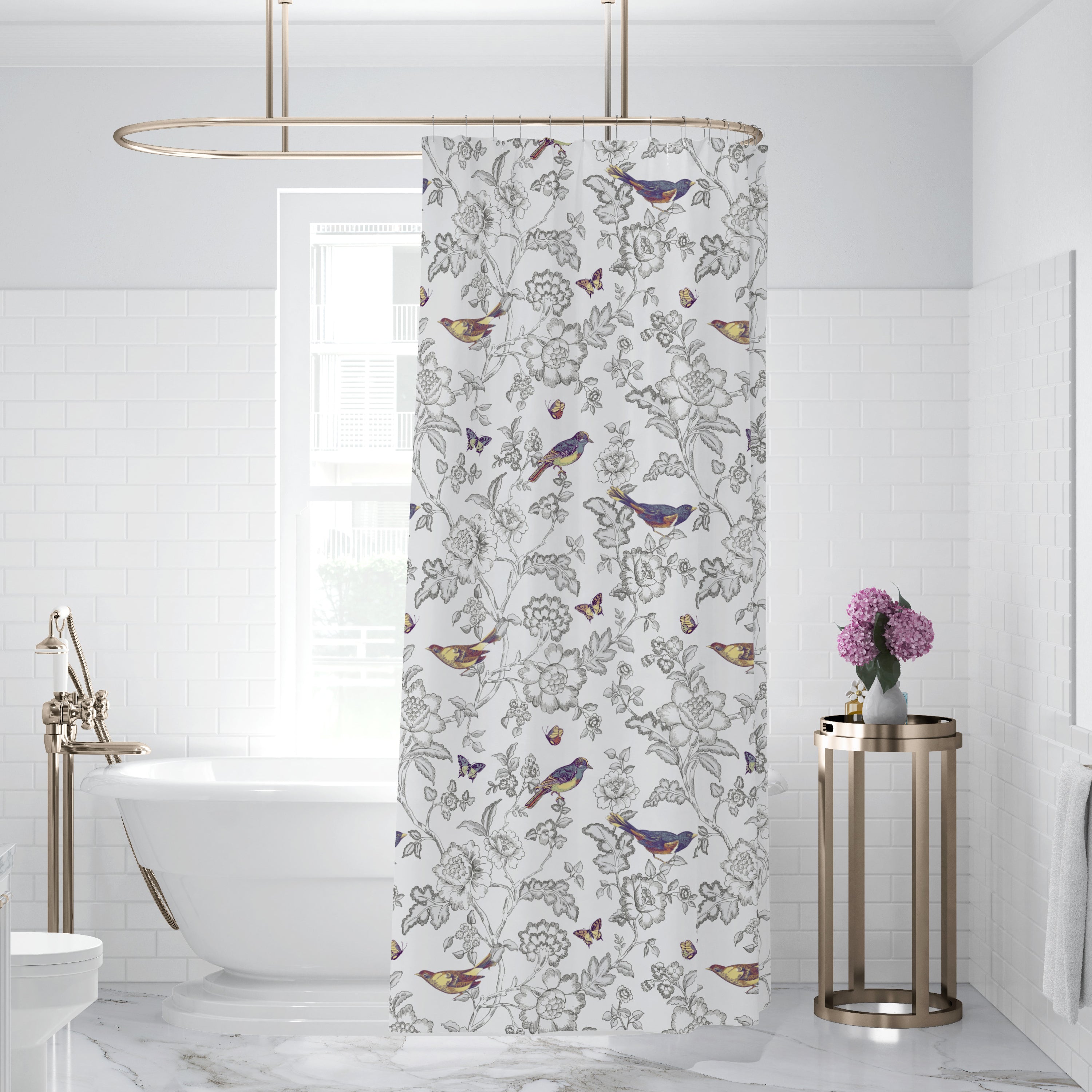 Mockingbird Shower Curtain