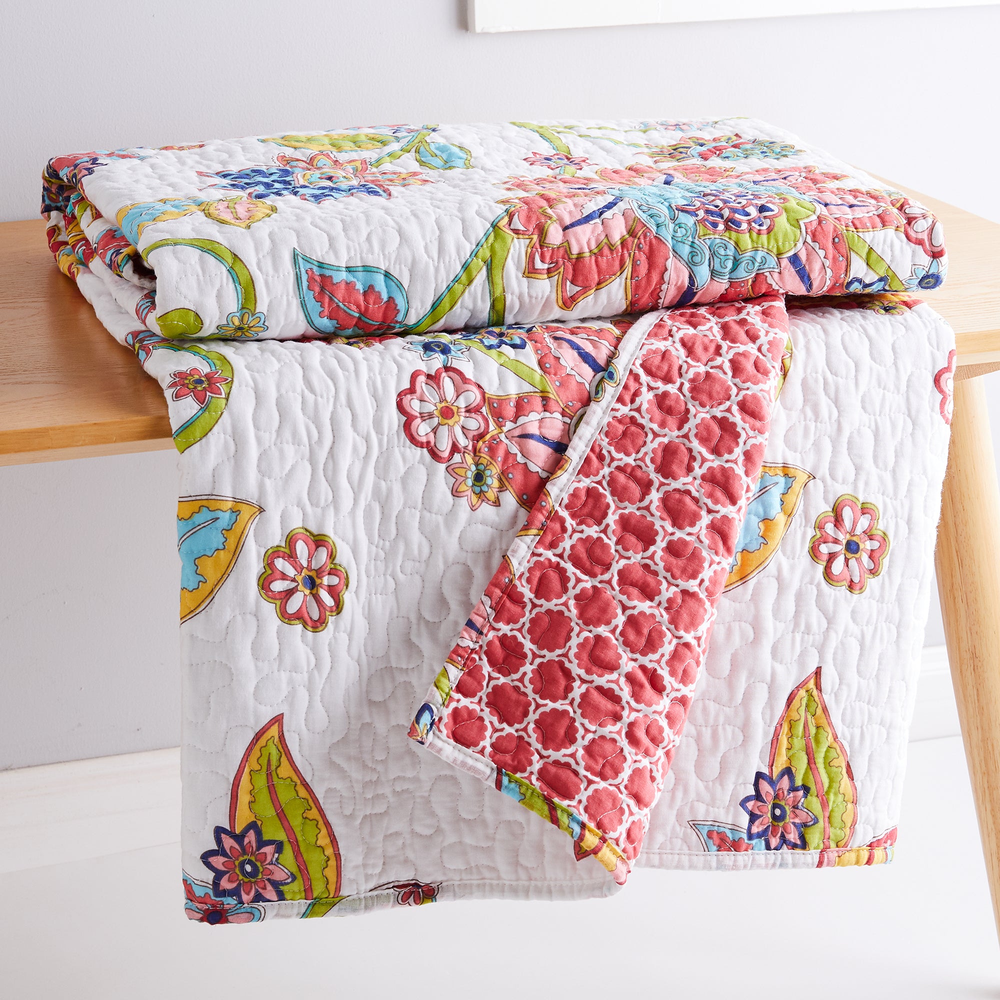 Clementine Spring Quilted Throw