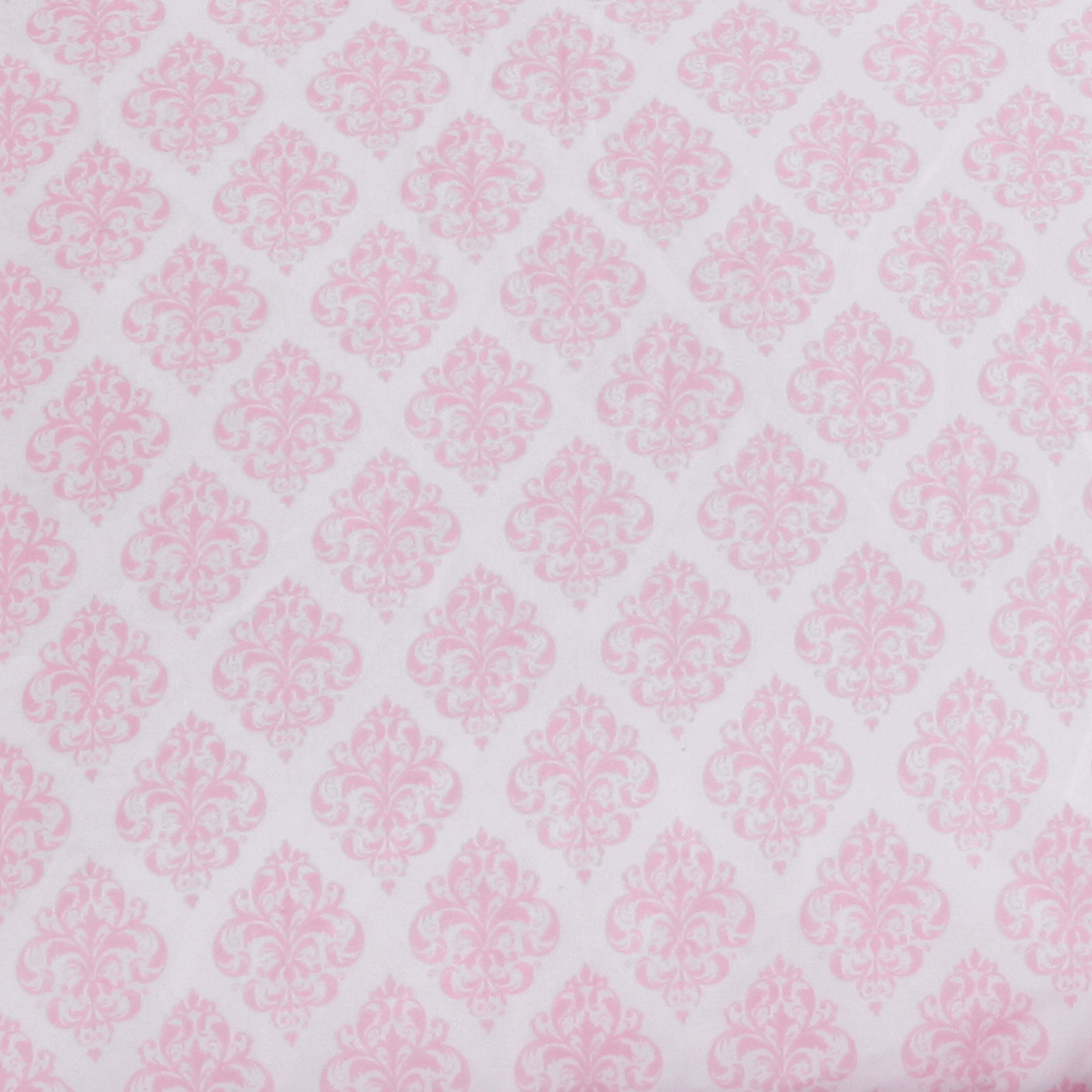 Pink Damask Sheet Set