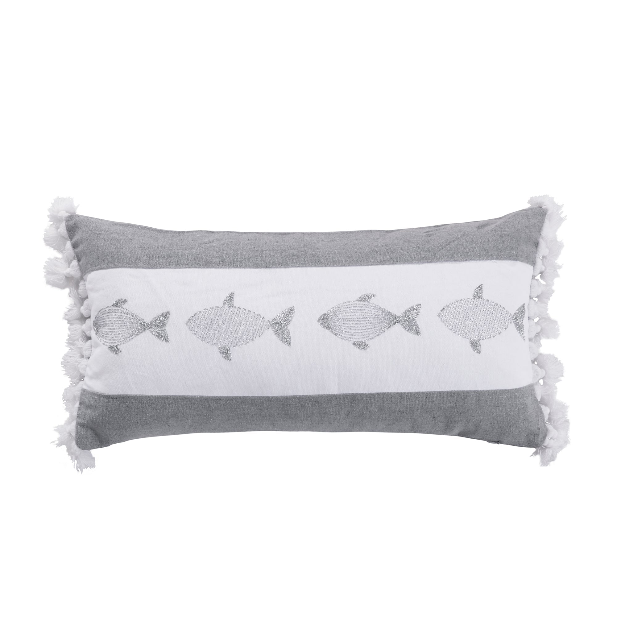 Nantucket Fish Pillow w Tassels