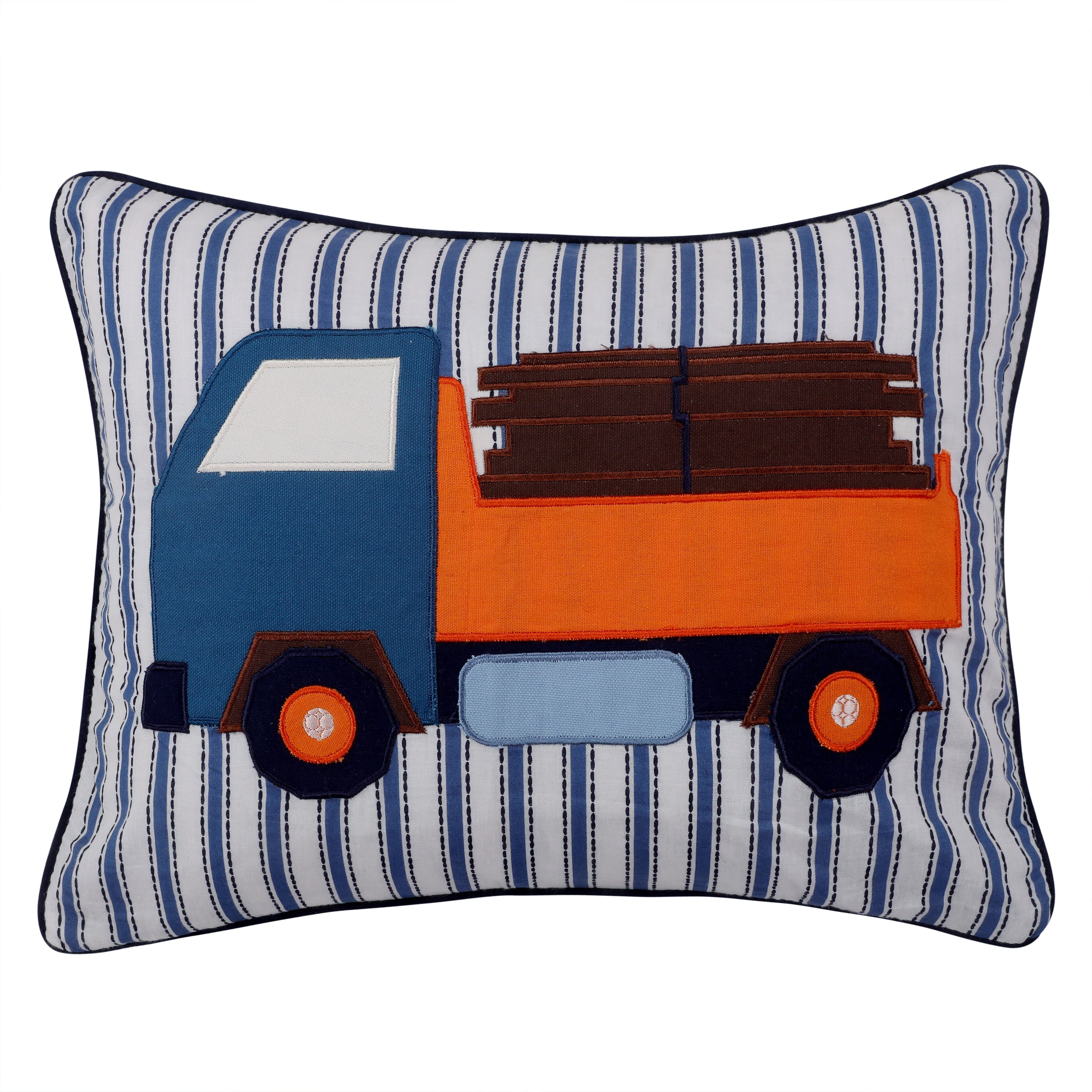 Daniel Applique Truck Throw Pillow 14x18 Sheringham Road