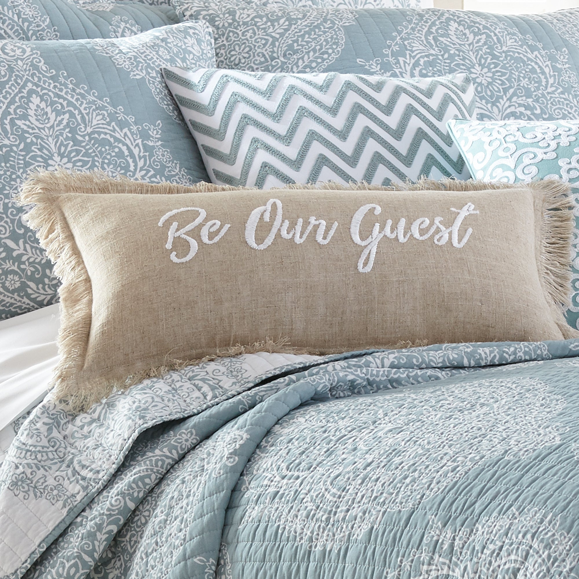 Levtex Home Be Our Guest Burlap Pillow