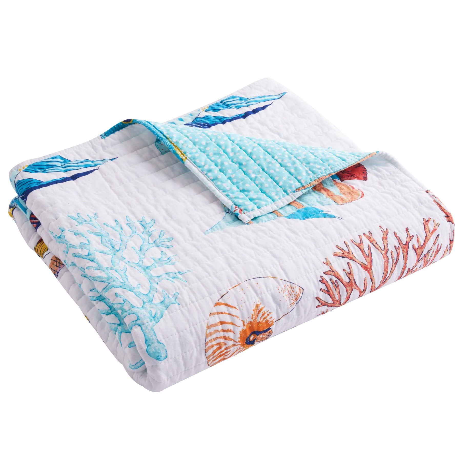 Barrier Reef Quilted Throw