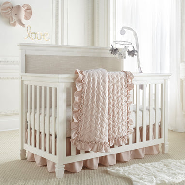 summer infant crib bedding Heritage Blush Velvet 4PC Crib Bedding Set
