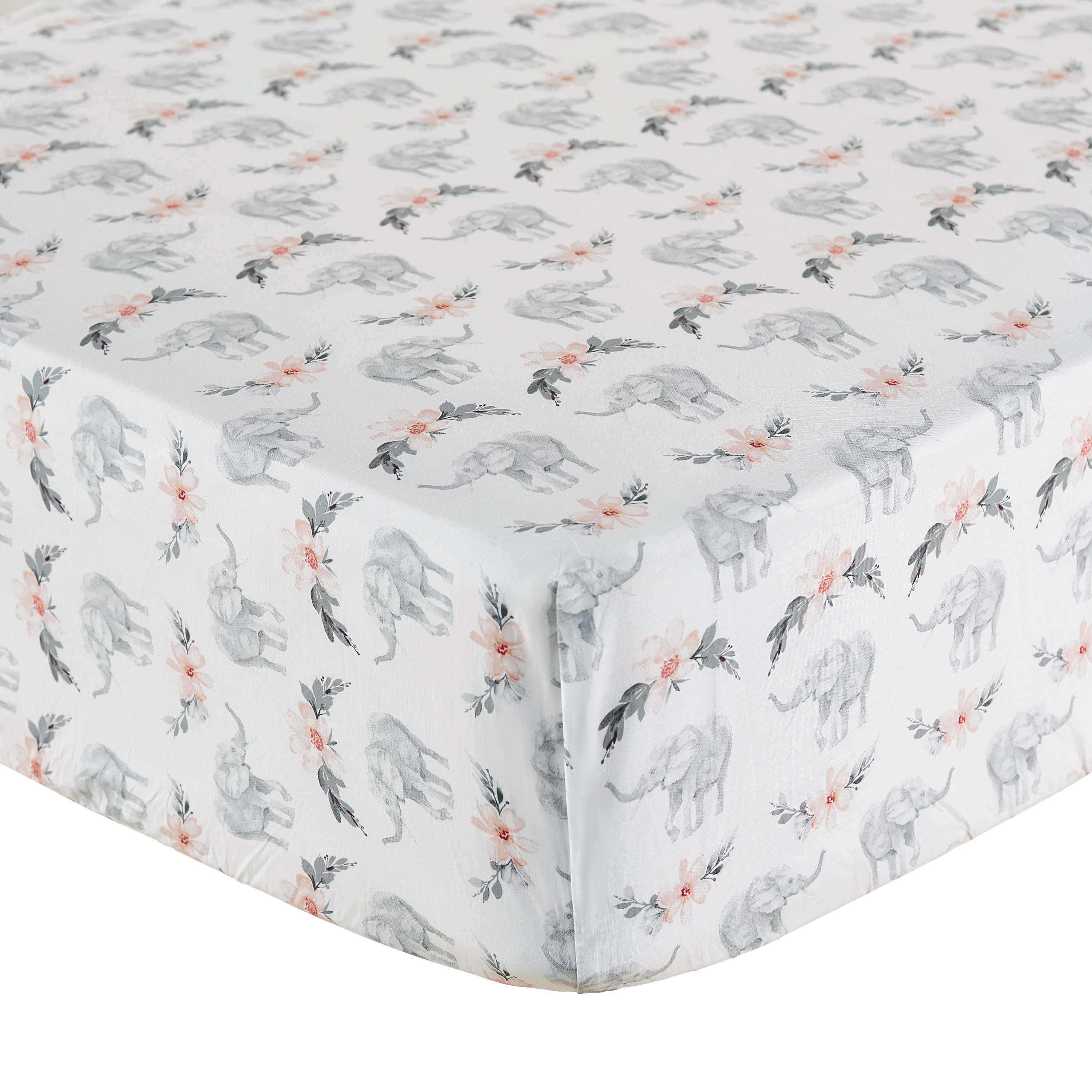 Heritage Elephant Crib Fitted Sheet