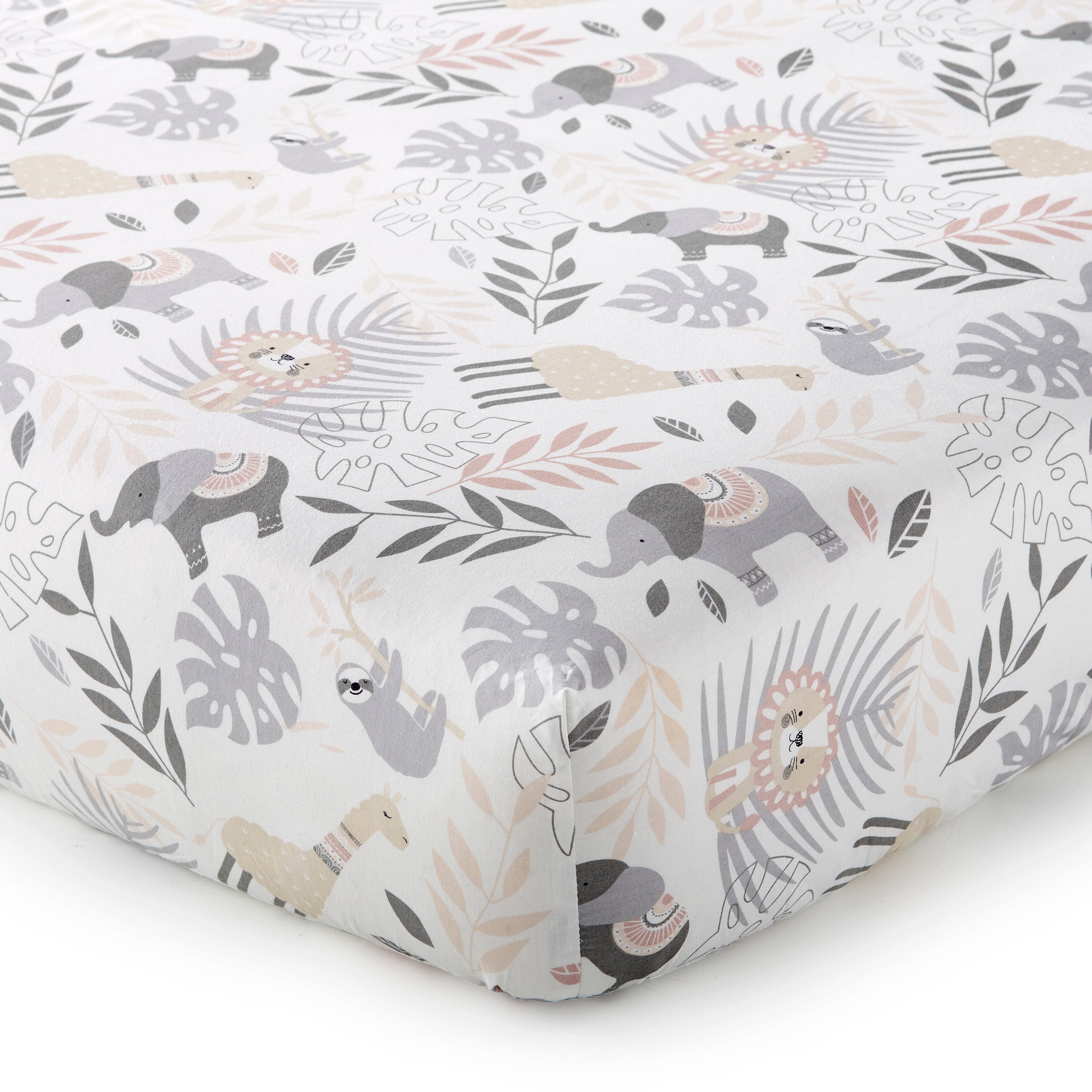 Imani Tossed Animal Crib Fitted Sheet