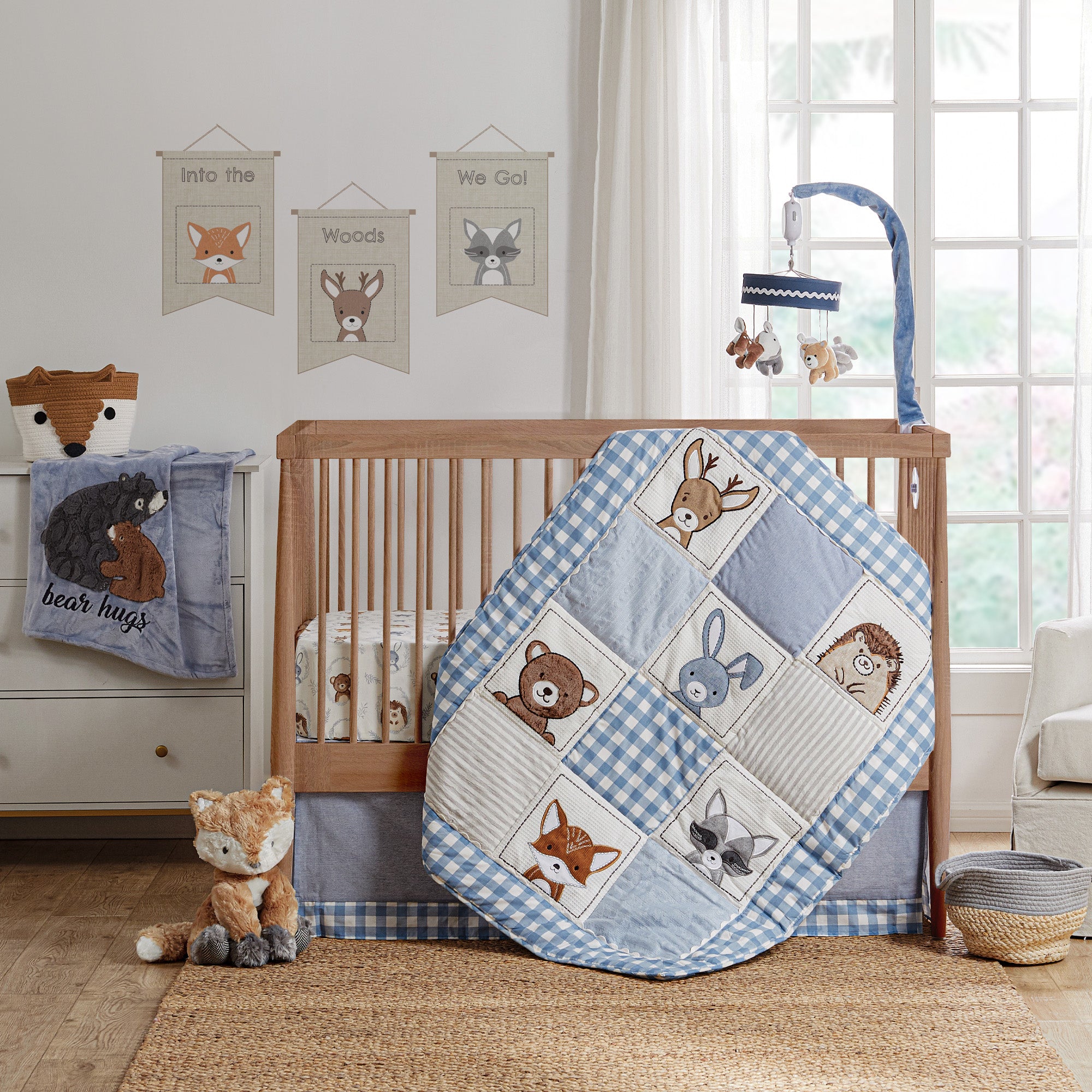 Woodland Animals Piece Crib Set 5-Piece Nursery Bundle, Woodland