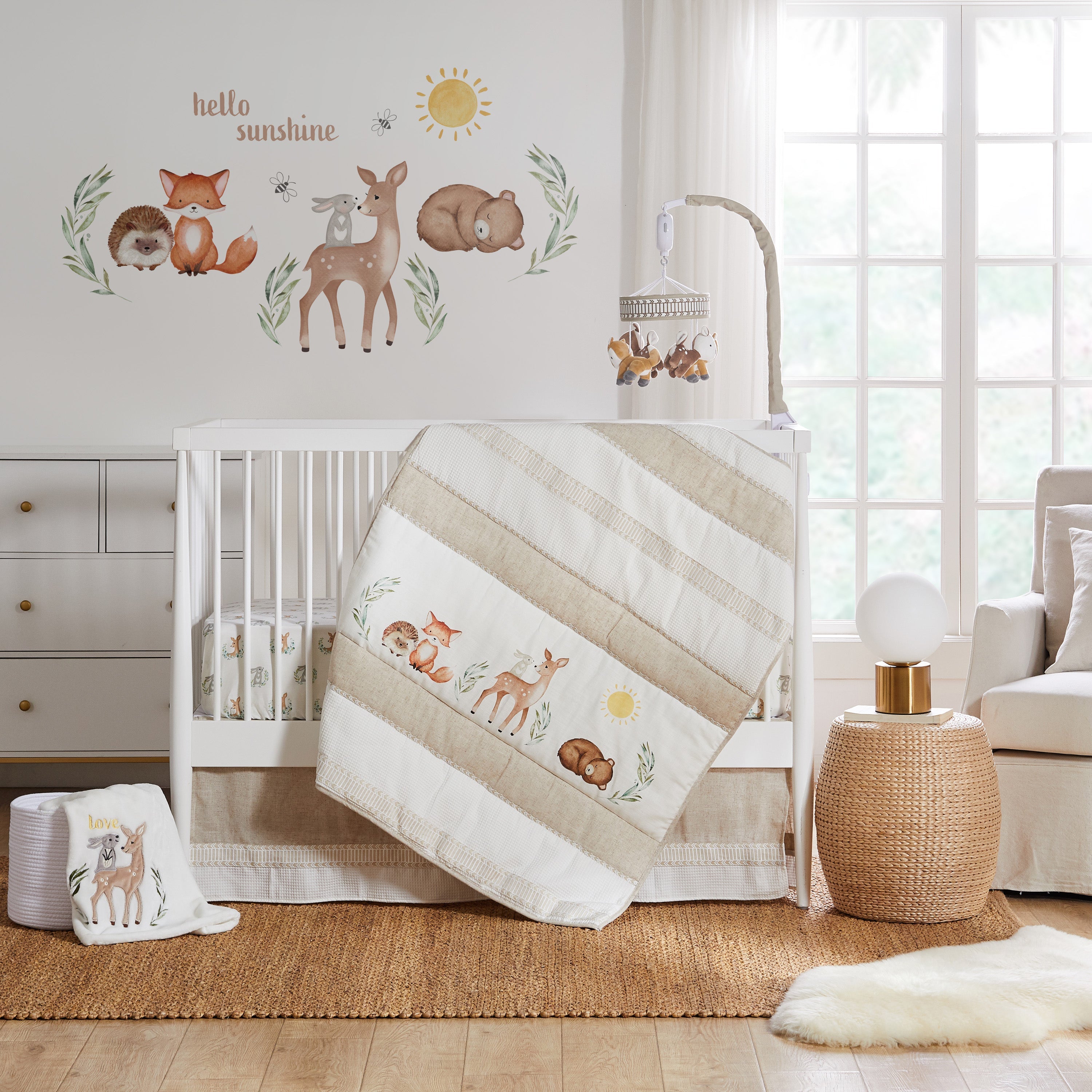 Deer Woodland Theme Crib Bedding Crib Sheet Woodland Deer Baby