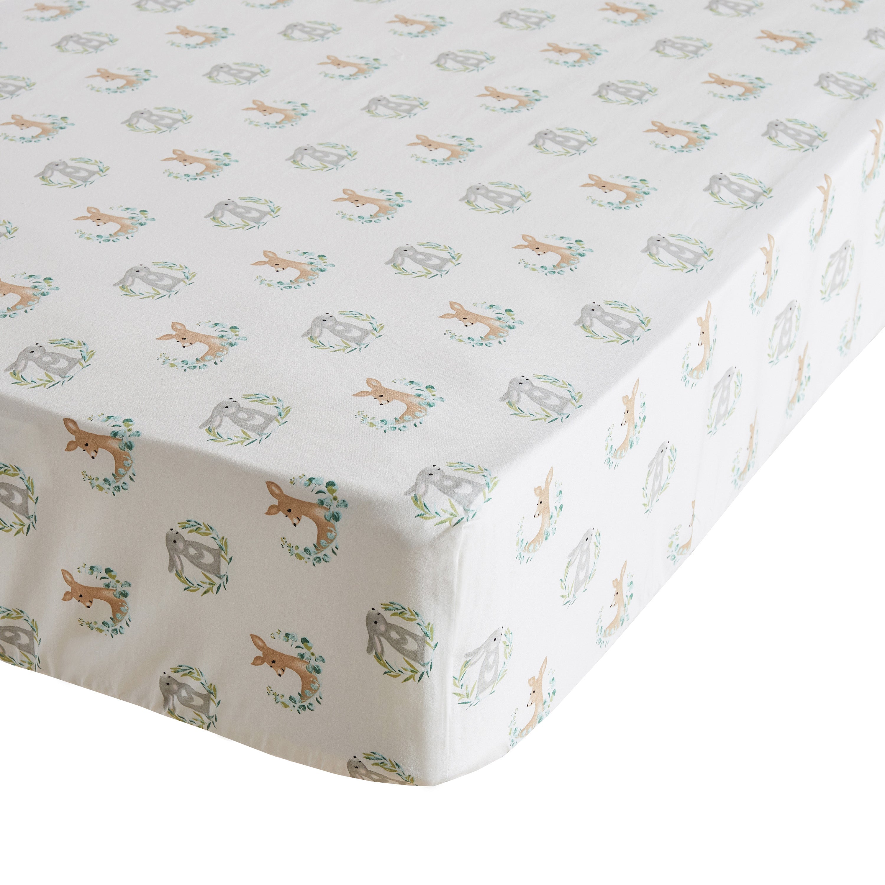 Woodland Pals Cotton Crib Fitted Sheet