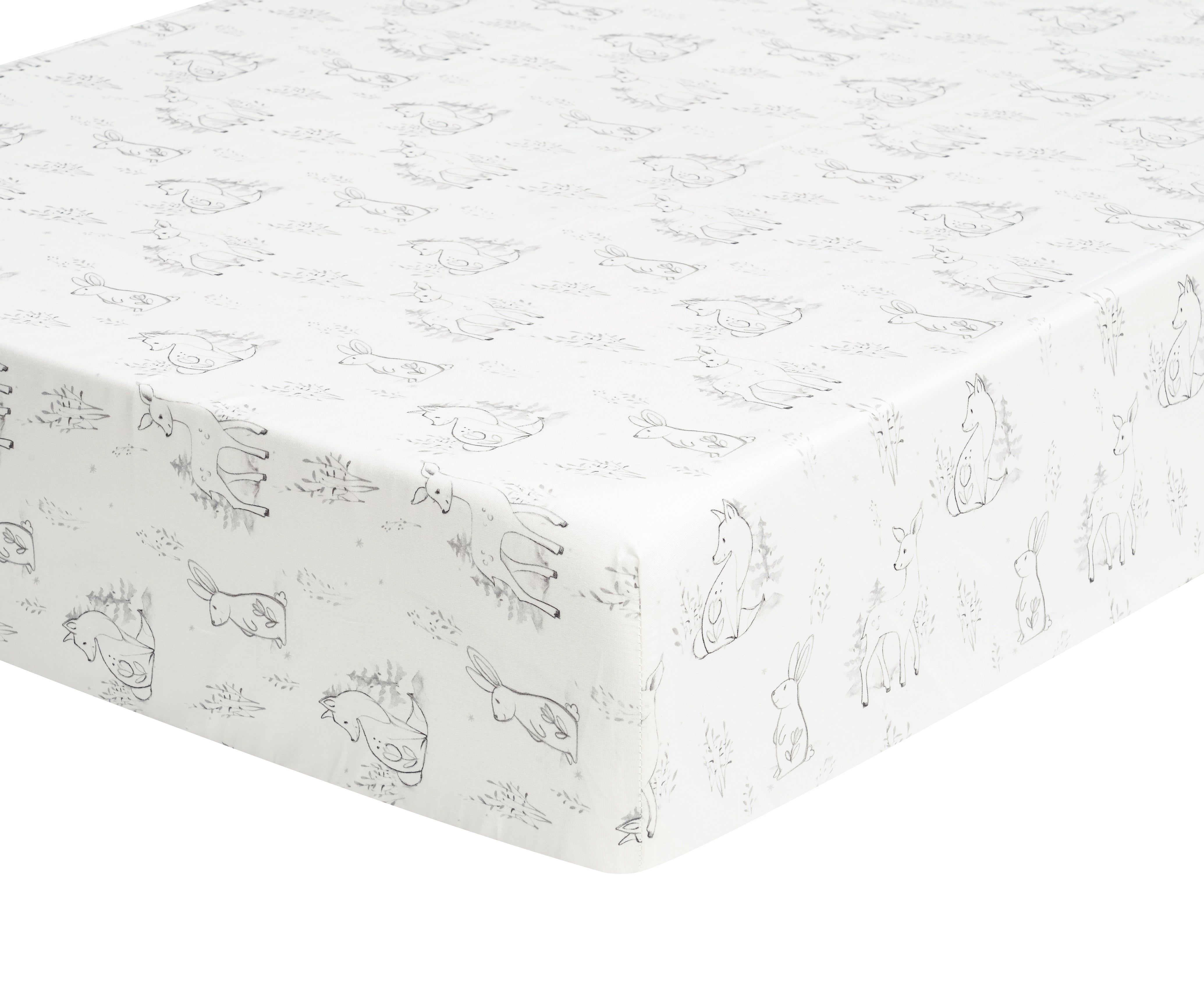 Mills Waffle White Crib Fitted Sheet
