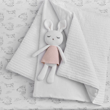 Levtex Baby Mills Waffle Pink Bunny Plush - Polyester – Levtex Home