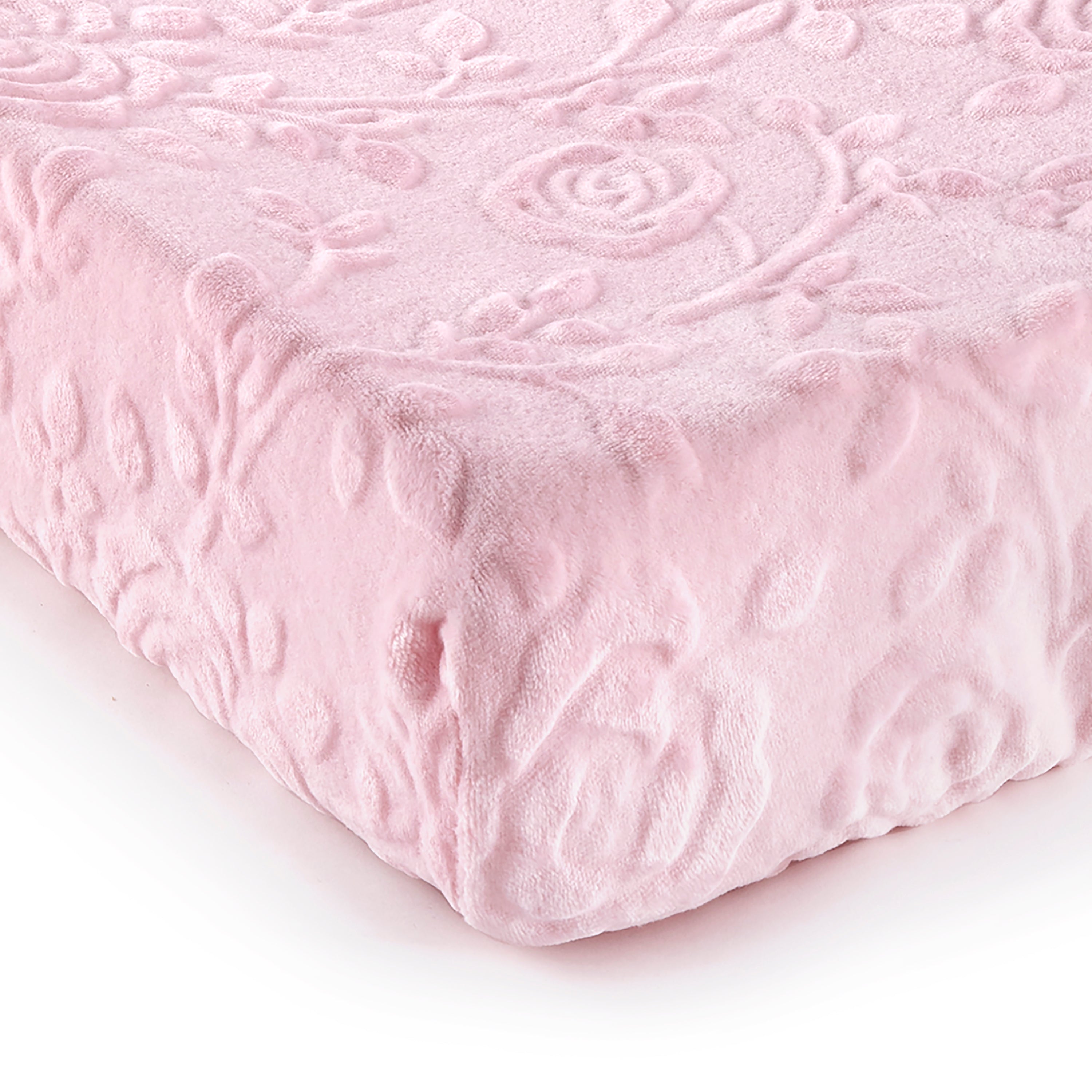 Blush Flower and Ivory Ogee Change Pad Cover Set of 2