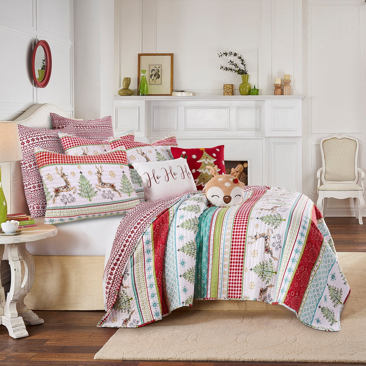 Levtex Home Merry & Bright Collecion, federa trapuntata standard con Levtex Home Merry & Bright Collecion, federa trapuntata standard con
