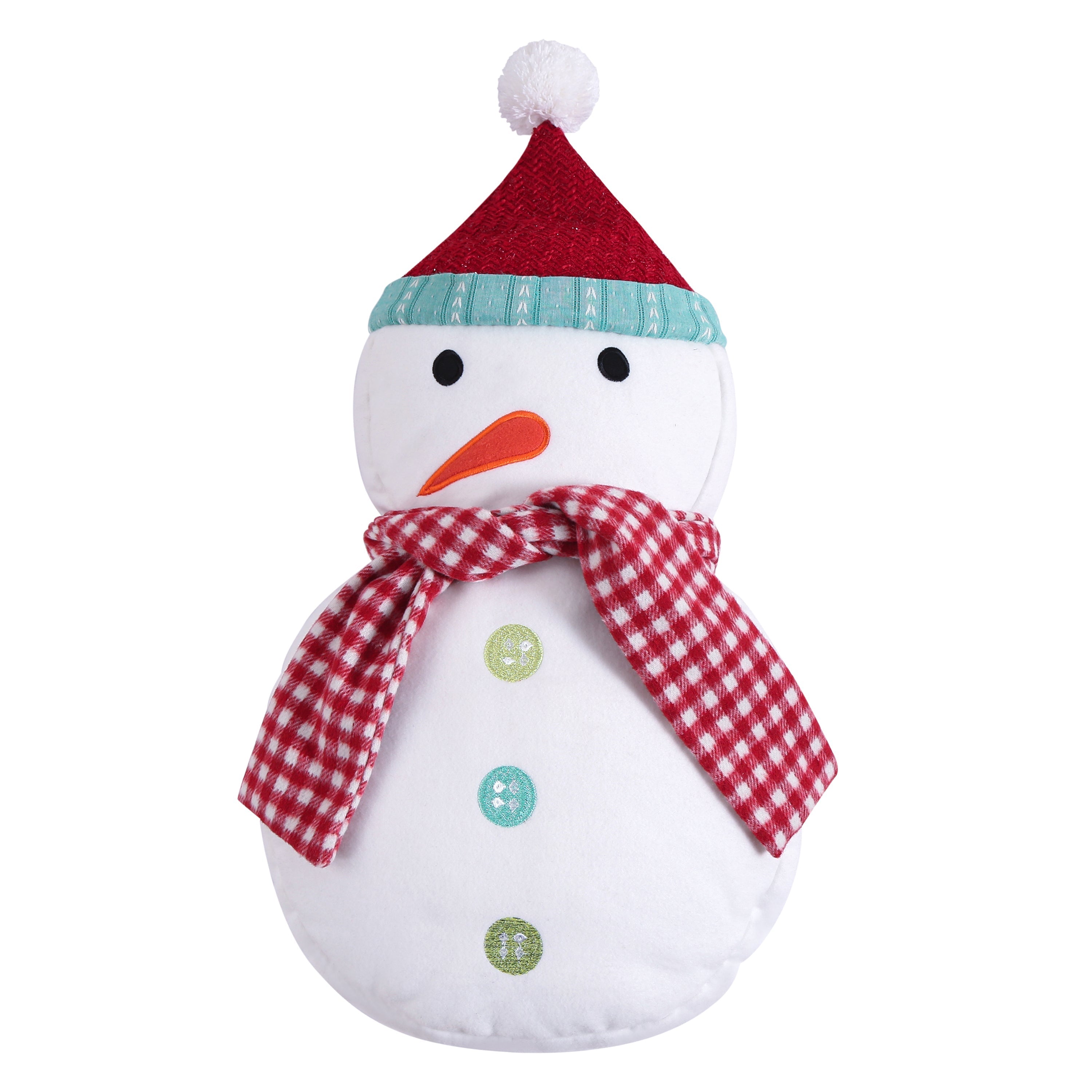 Merry & Bright Holly Jolly Snowman Pillow