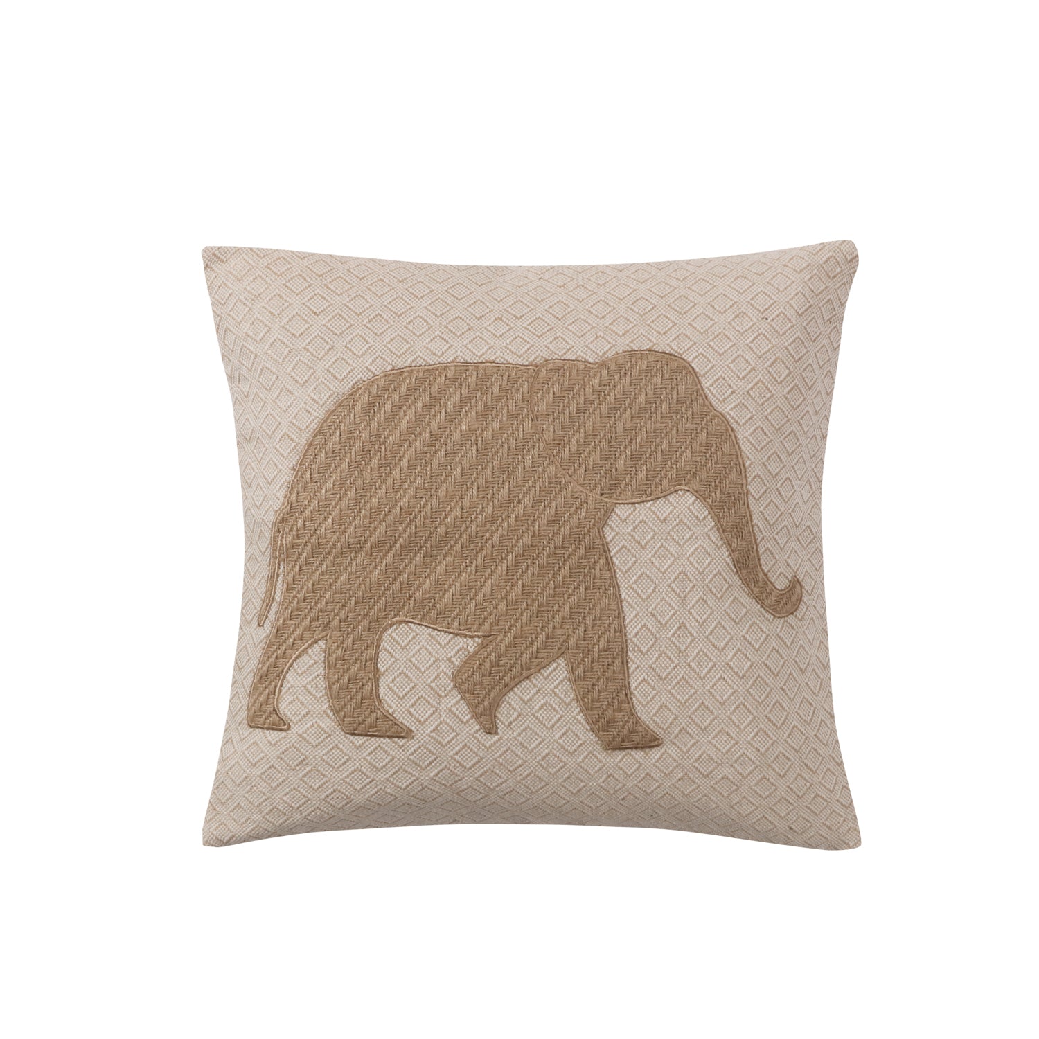 Maybelle Basketweave Elephant Pillow
