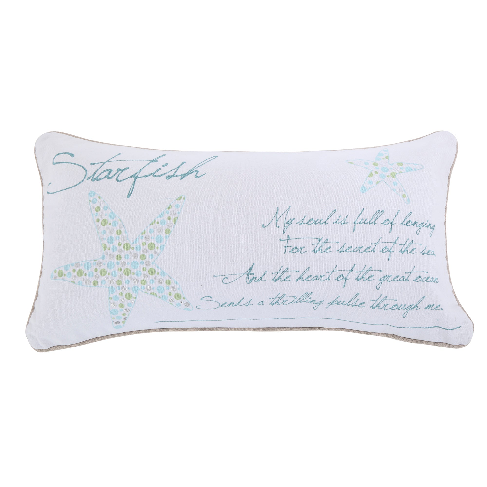 Del Ray Starfish Metallic Pillow