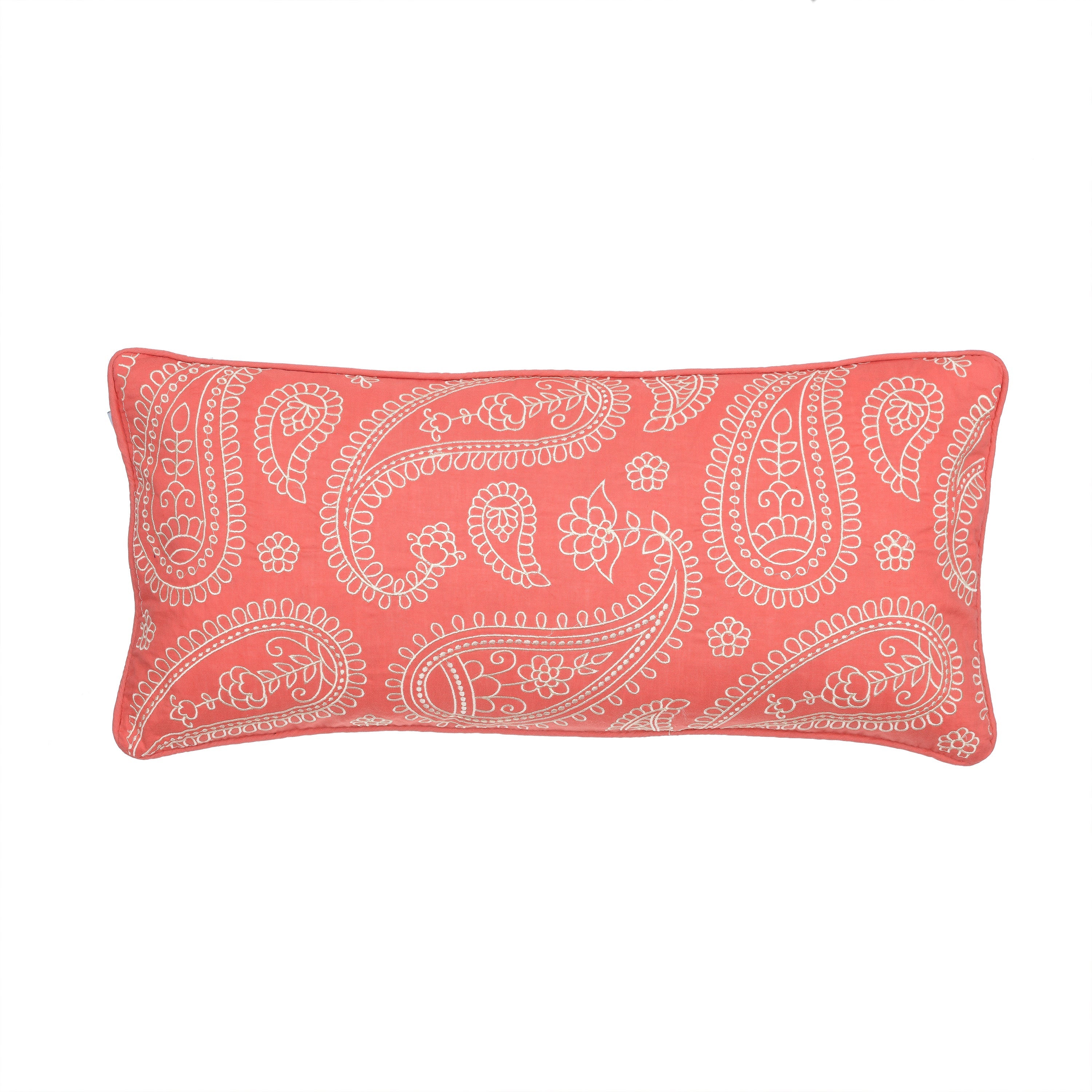 Ashbury Spring Coral Pillow 12x24