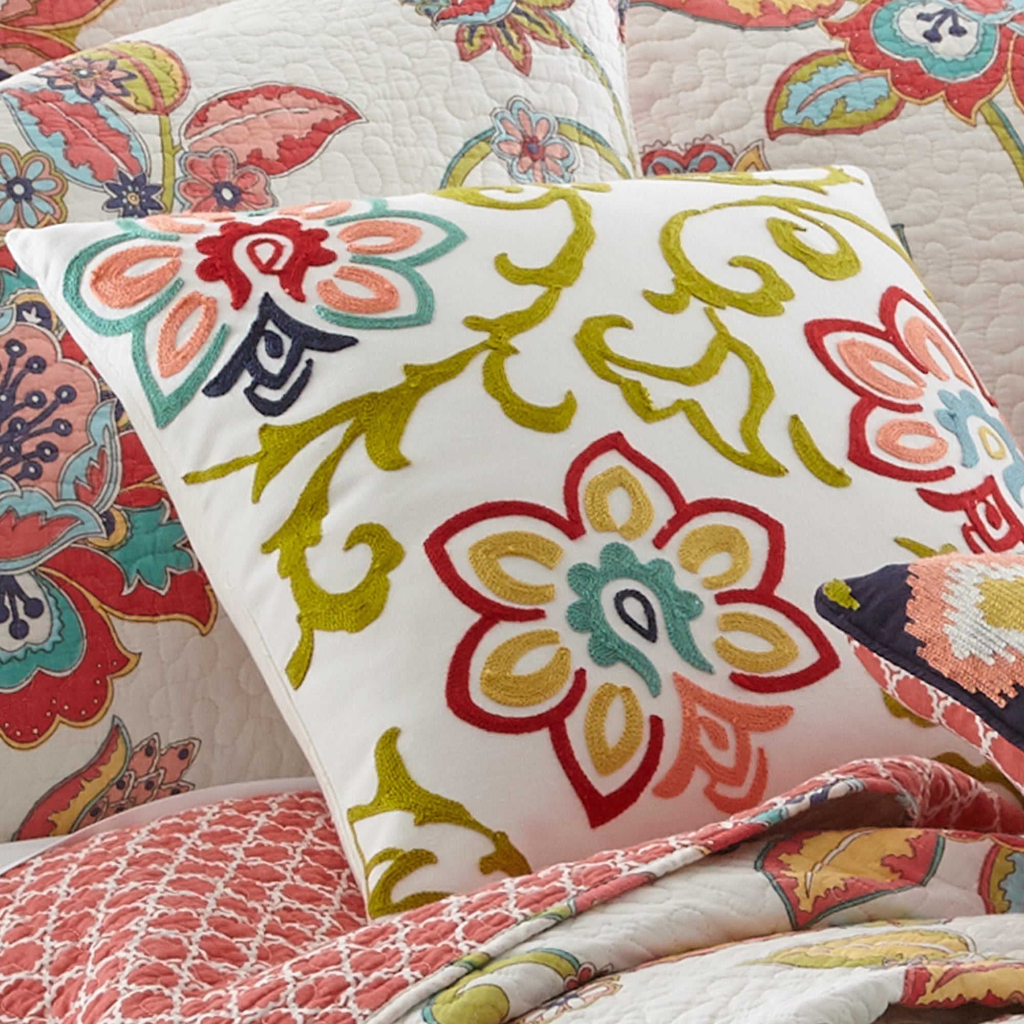 Clementine Spring Floral Pillow
