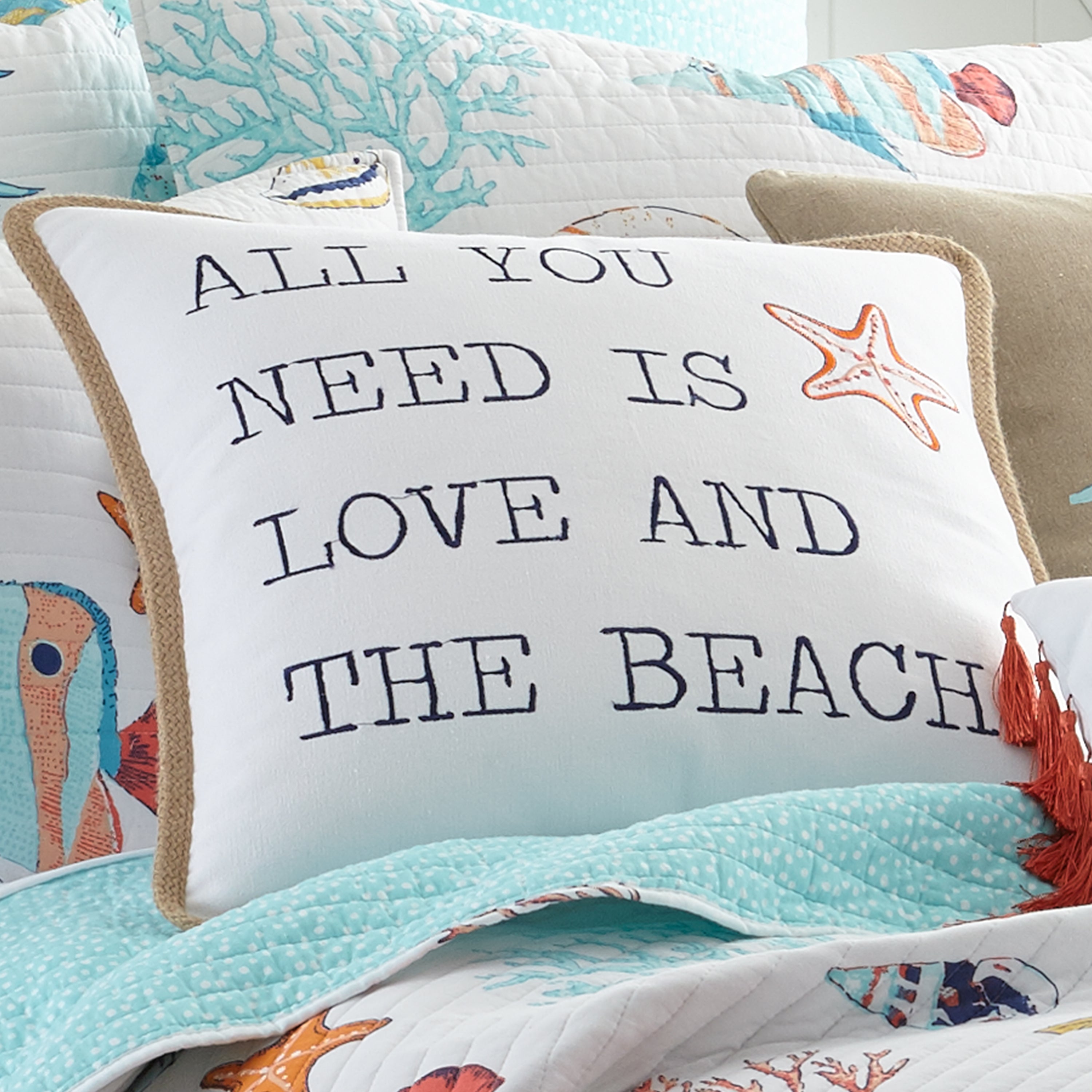 Coral Love and The Beach Pillow