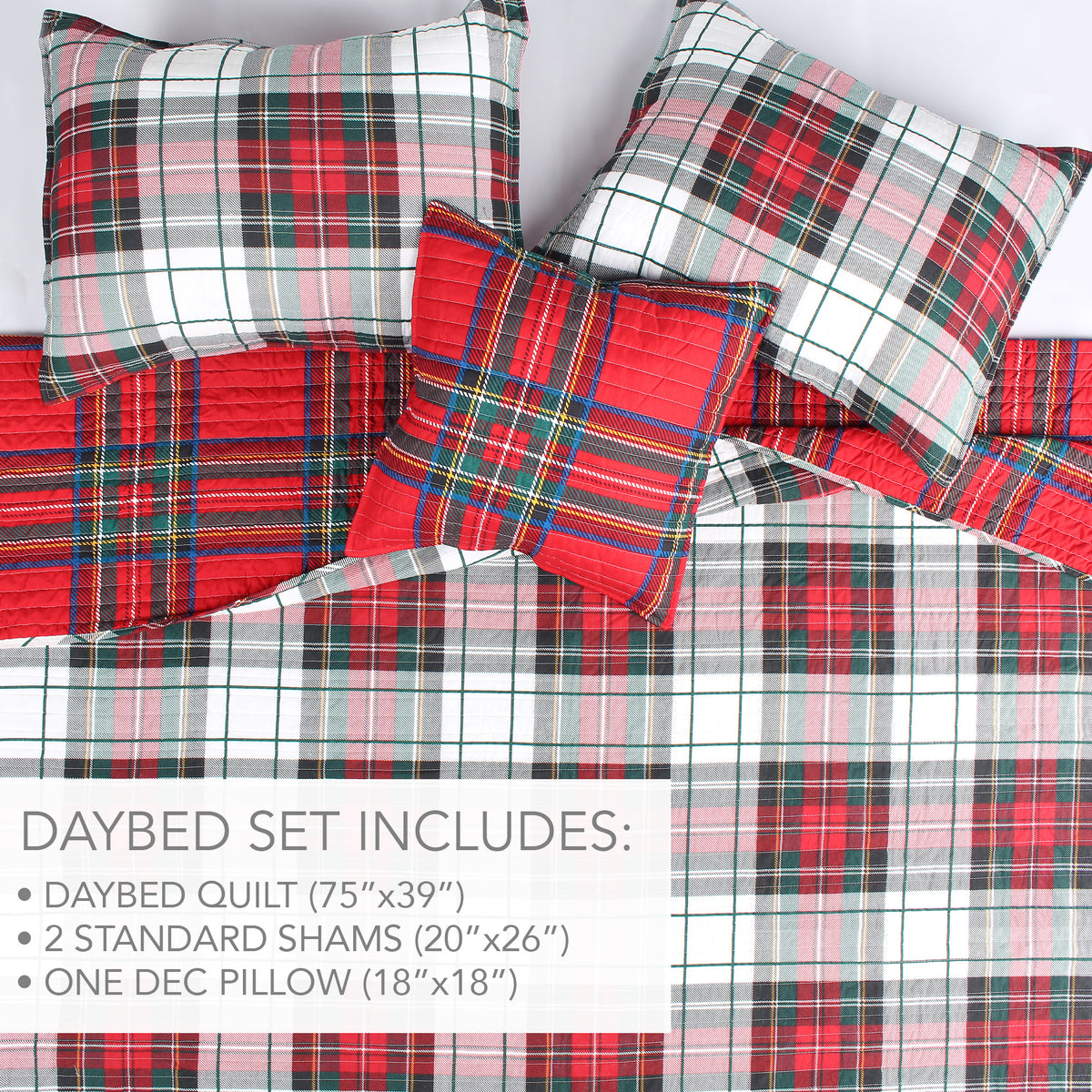 Levtex Home Spencer Plaid Day Bed Set - Rope