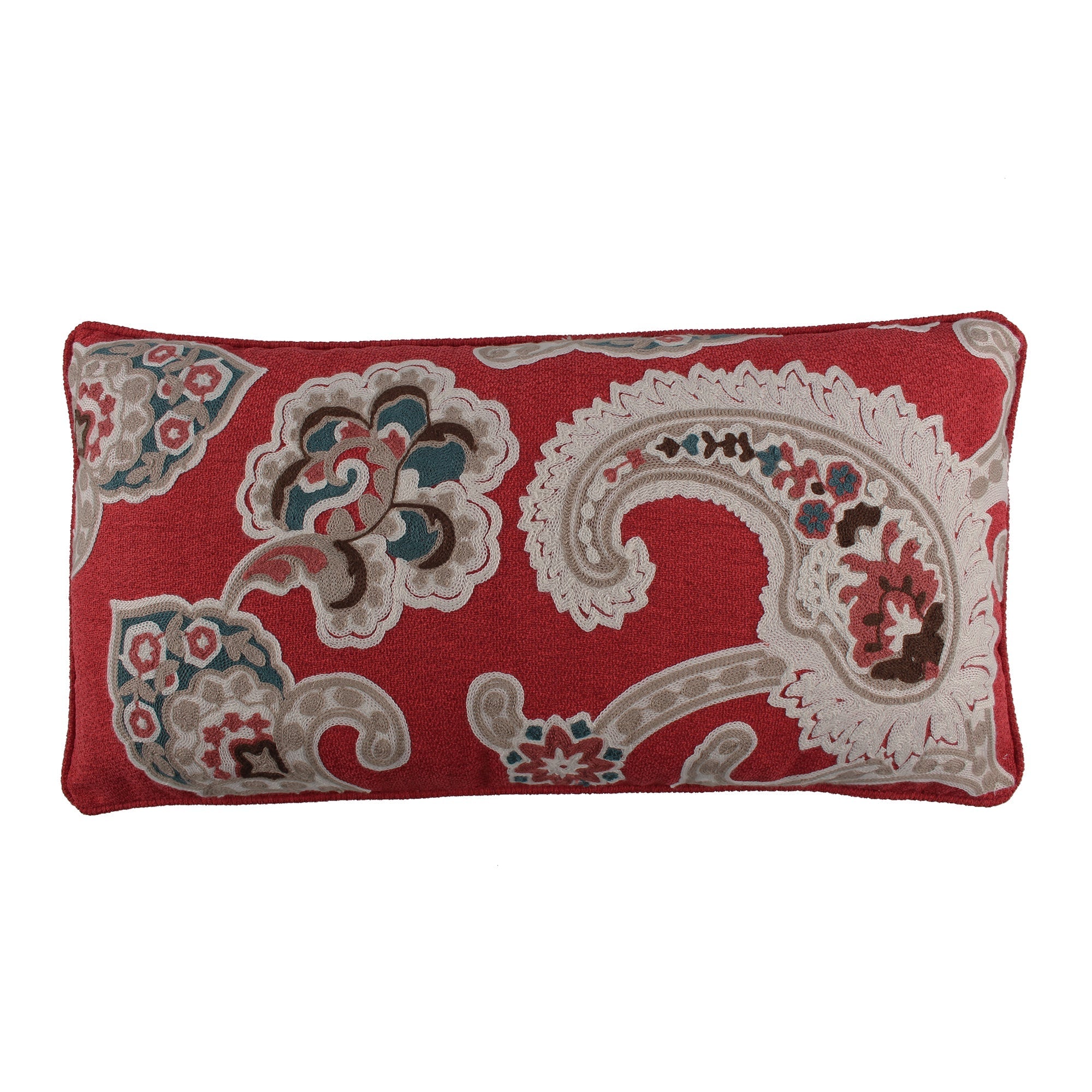 VL Astrid Paisley Embroidered Pillow