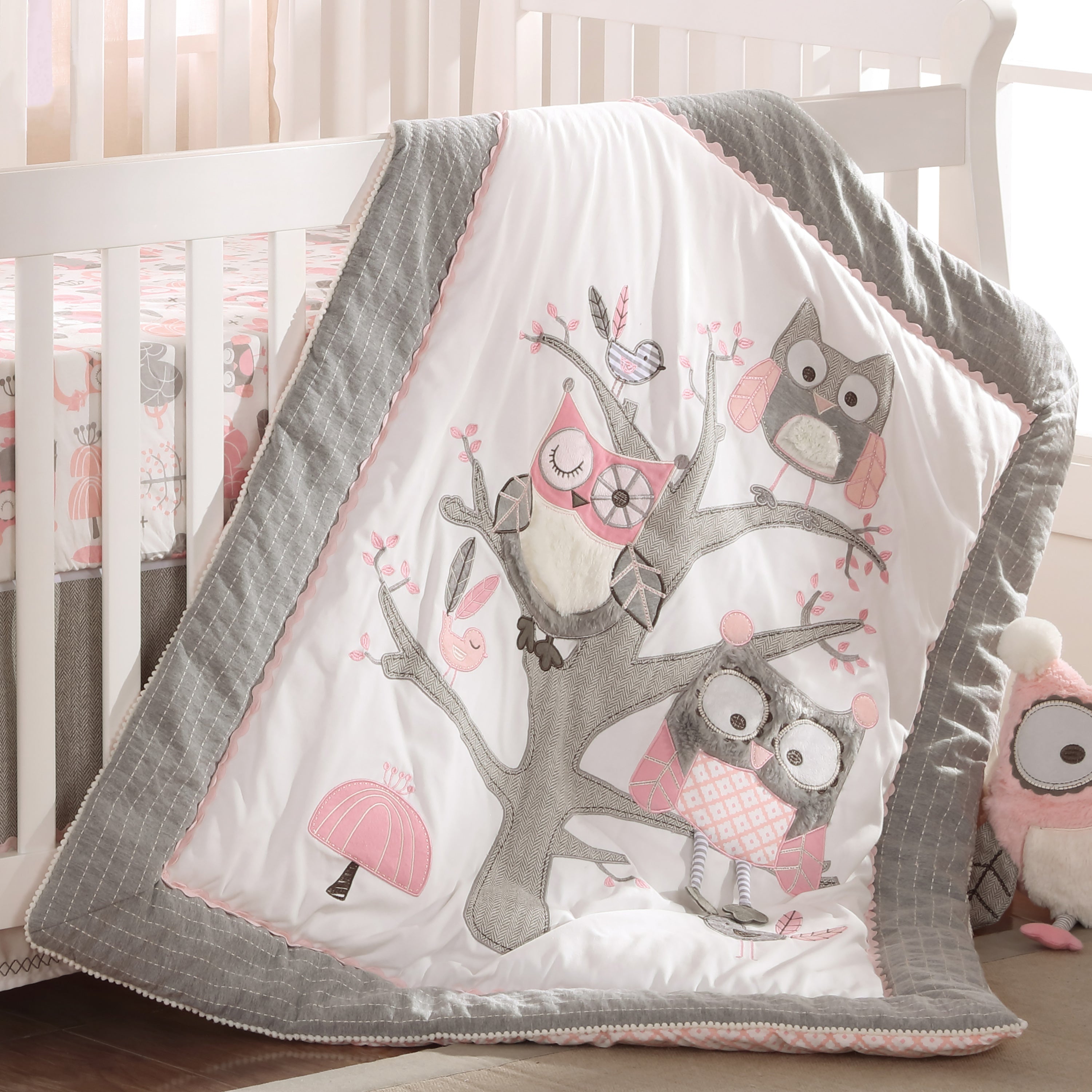 Night Owl 5PC Crib Bedding Set